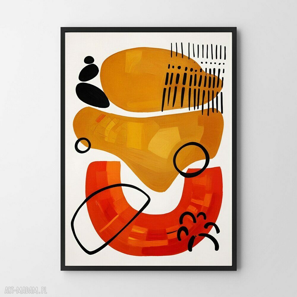 Plakat geometria wzory 50x70 cm bez ramy - boho abstrakcyjny