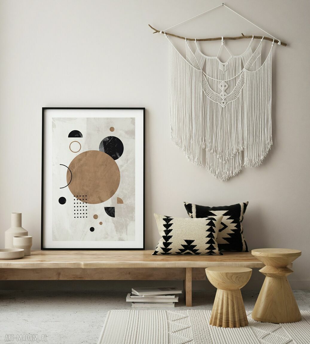 Plakat Geometria w stylu boho - format 50x70 cm