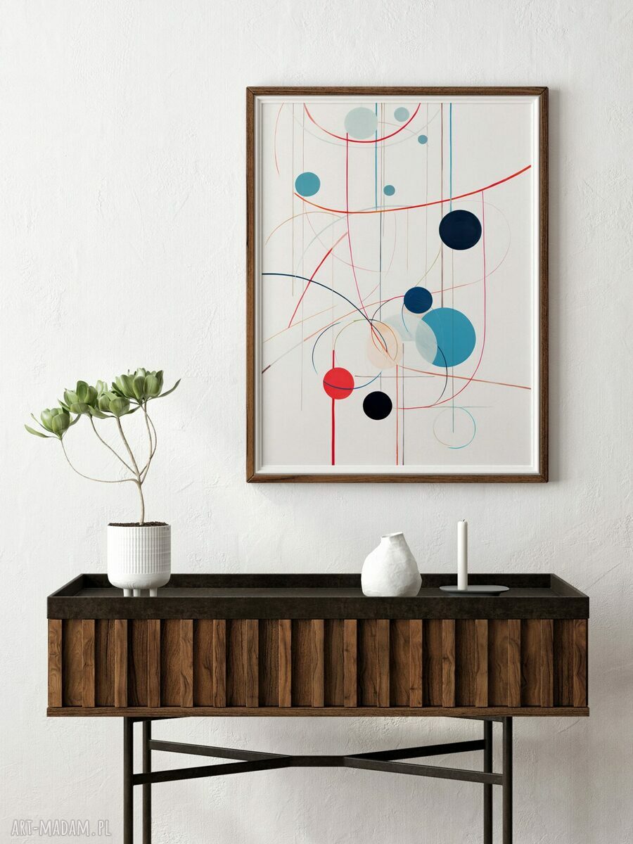 Plakat geometryczny 61x91 cm - geometria do biura (nowoczesny)