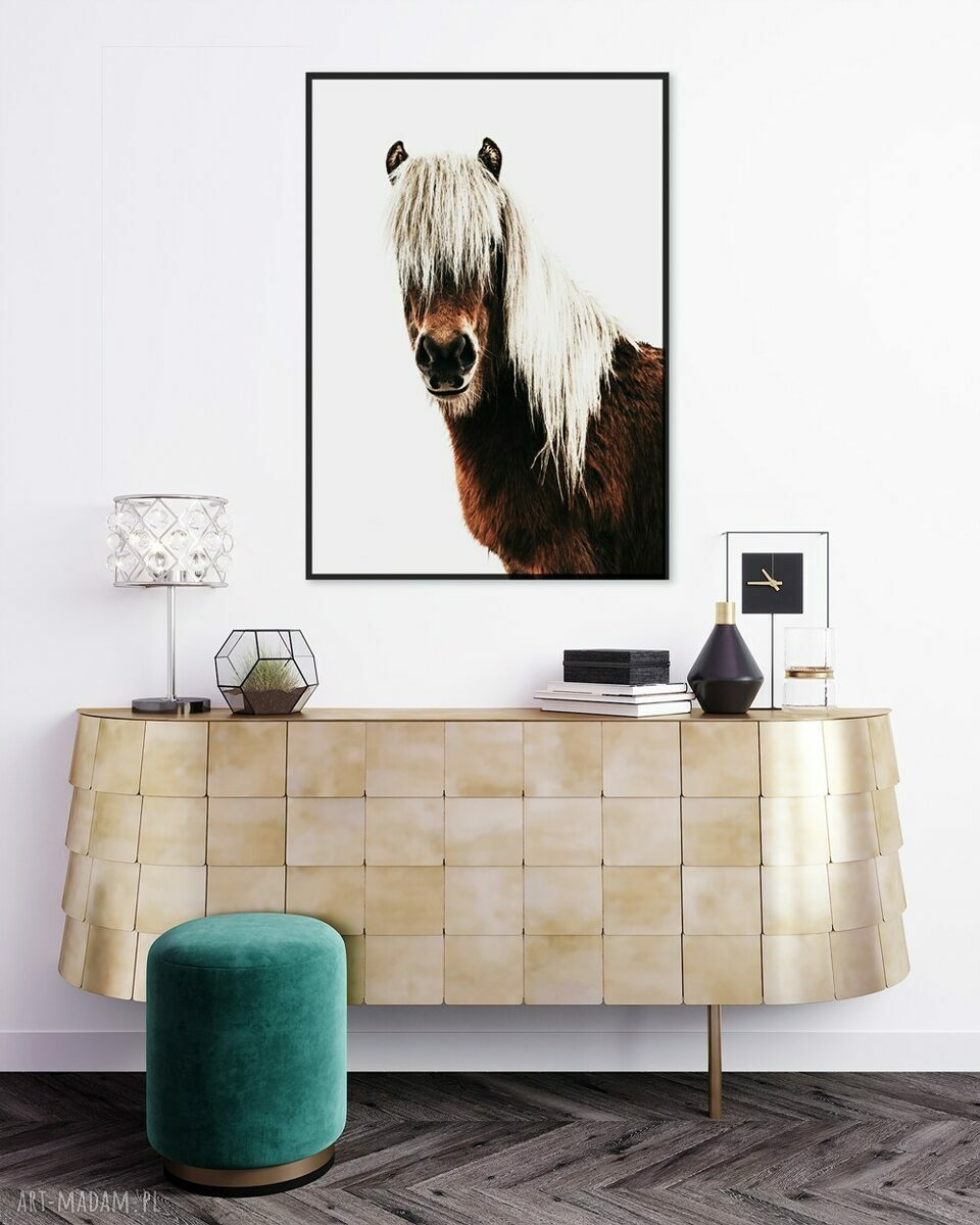 Plakat Grzywacz 40x50 cm - dekoracja z motywem konia Hogstudio