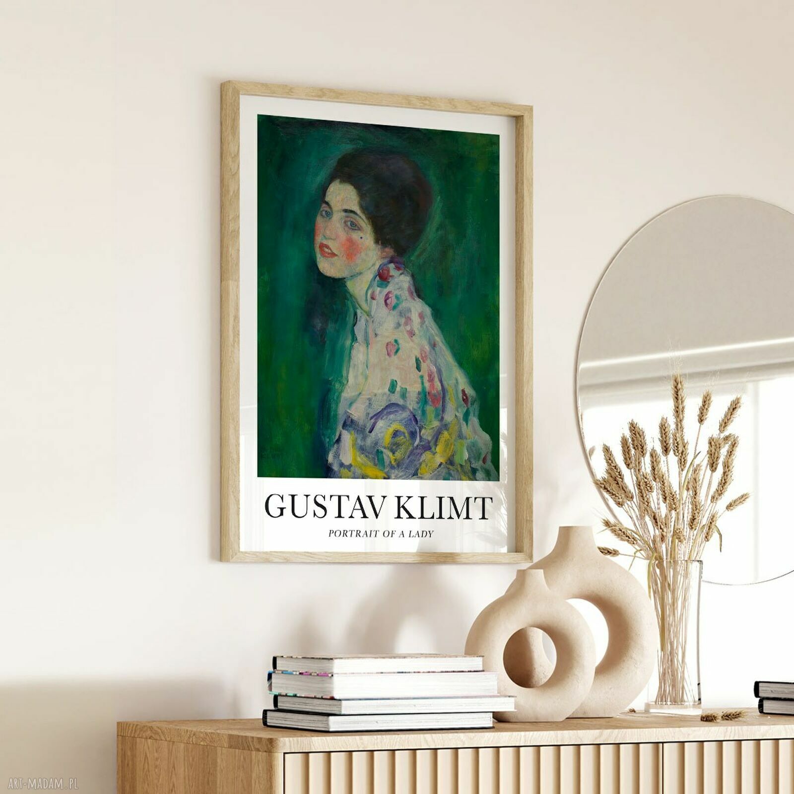 Plakat Gustav Klimt "Portret Damy" 40x50 cm - sztuka na ścianę do salonu i sypialni
