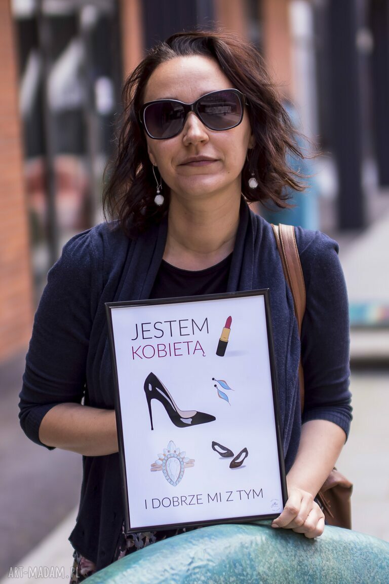 Plakat ilustrowany A4 „Jestem kobietą” - limitowana grafika