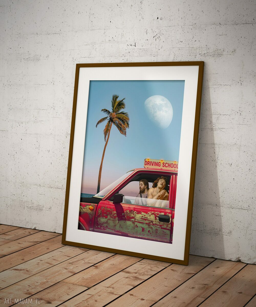 Plakat Jezus Chrystus Super Drive (A3 29,7x42 cm) - z humorem