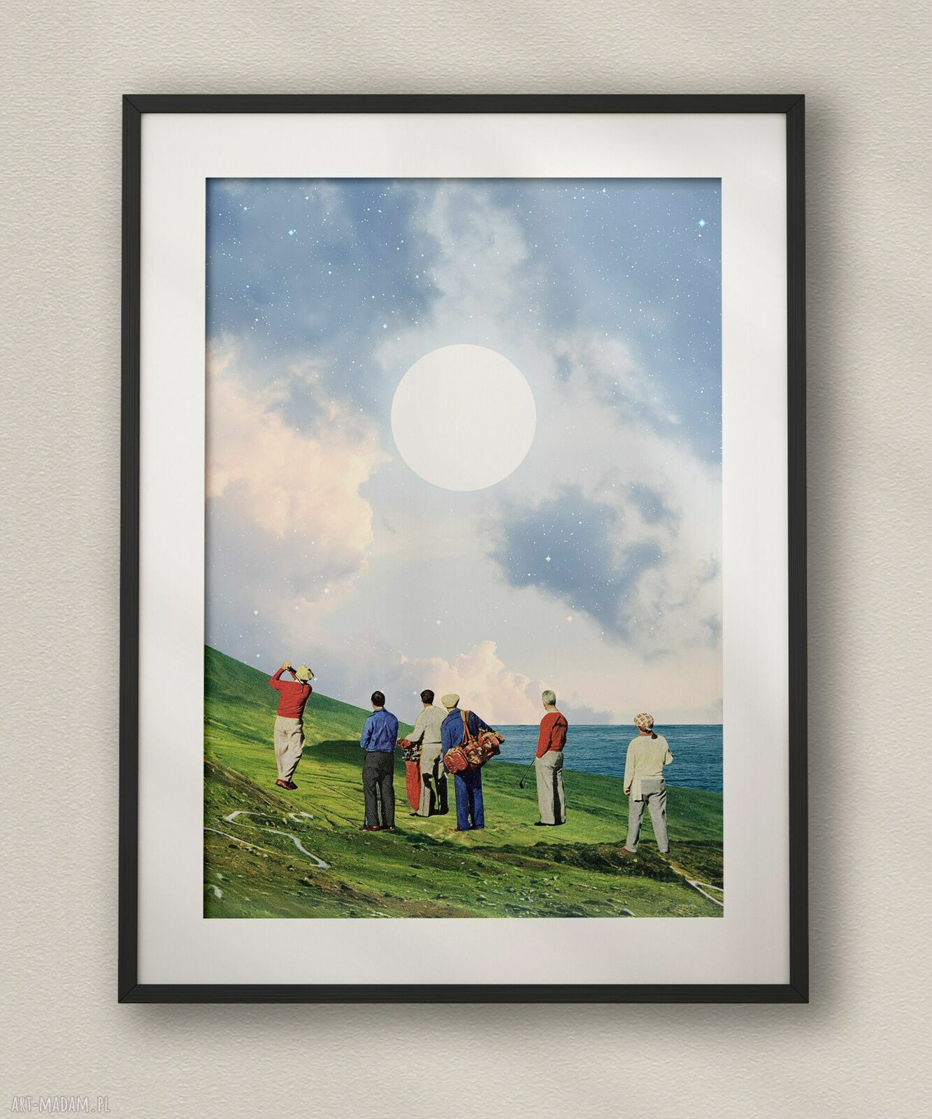 Plakat Klify Seven Sisters - Kolaż Fine Art