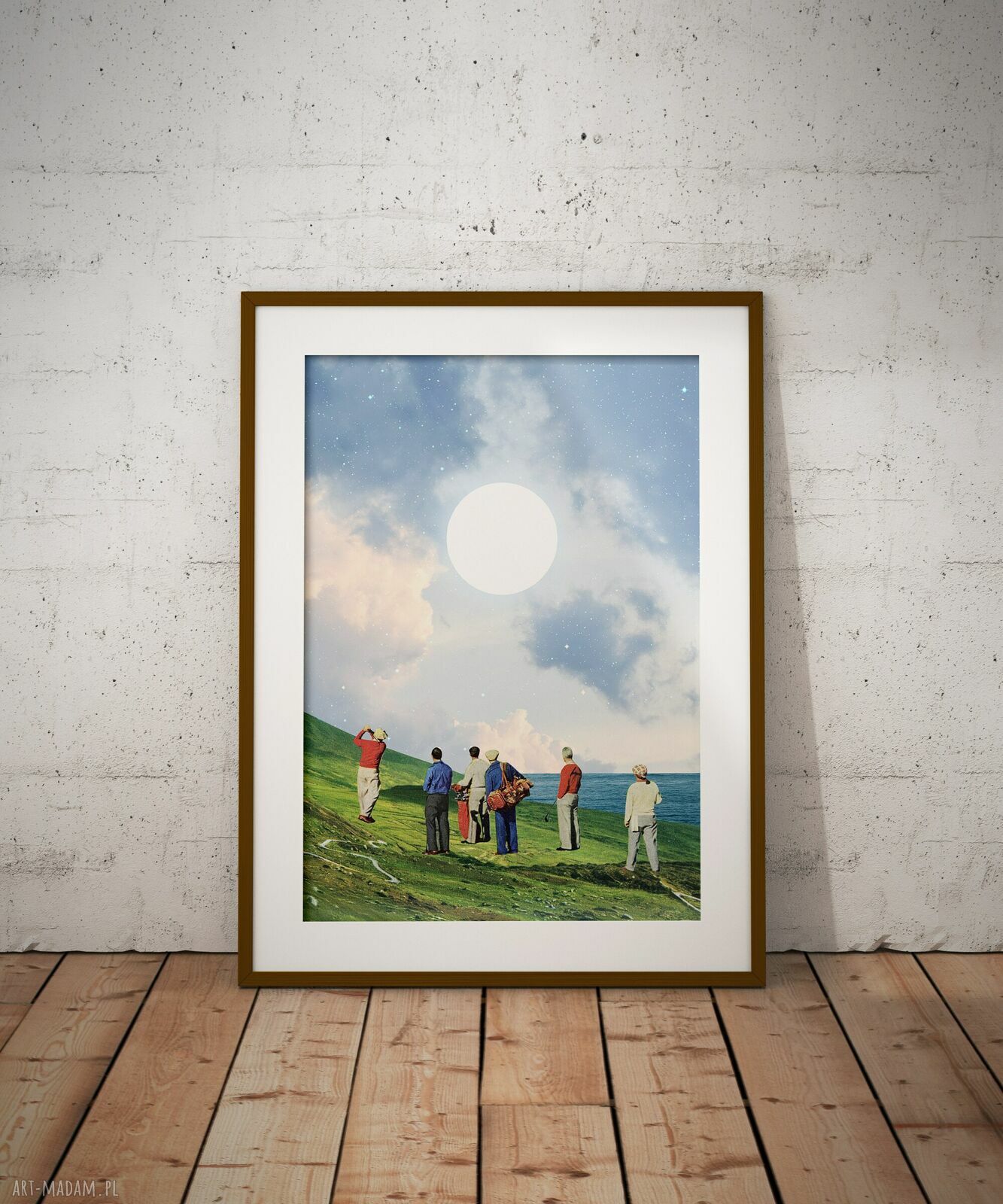 Plakat Klify Seven Sisters - Kolaż Fine Art