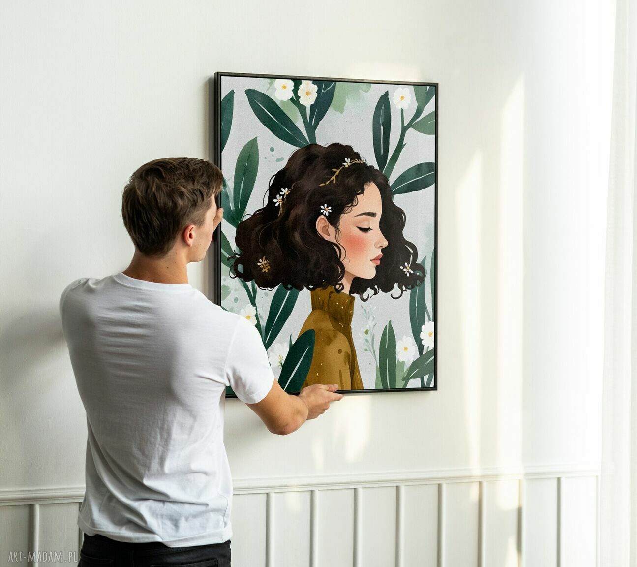 Plakat kobieta ilustracja dziewczyna - format 61x91 cm