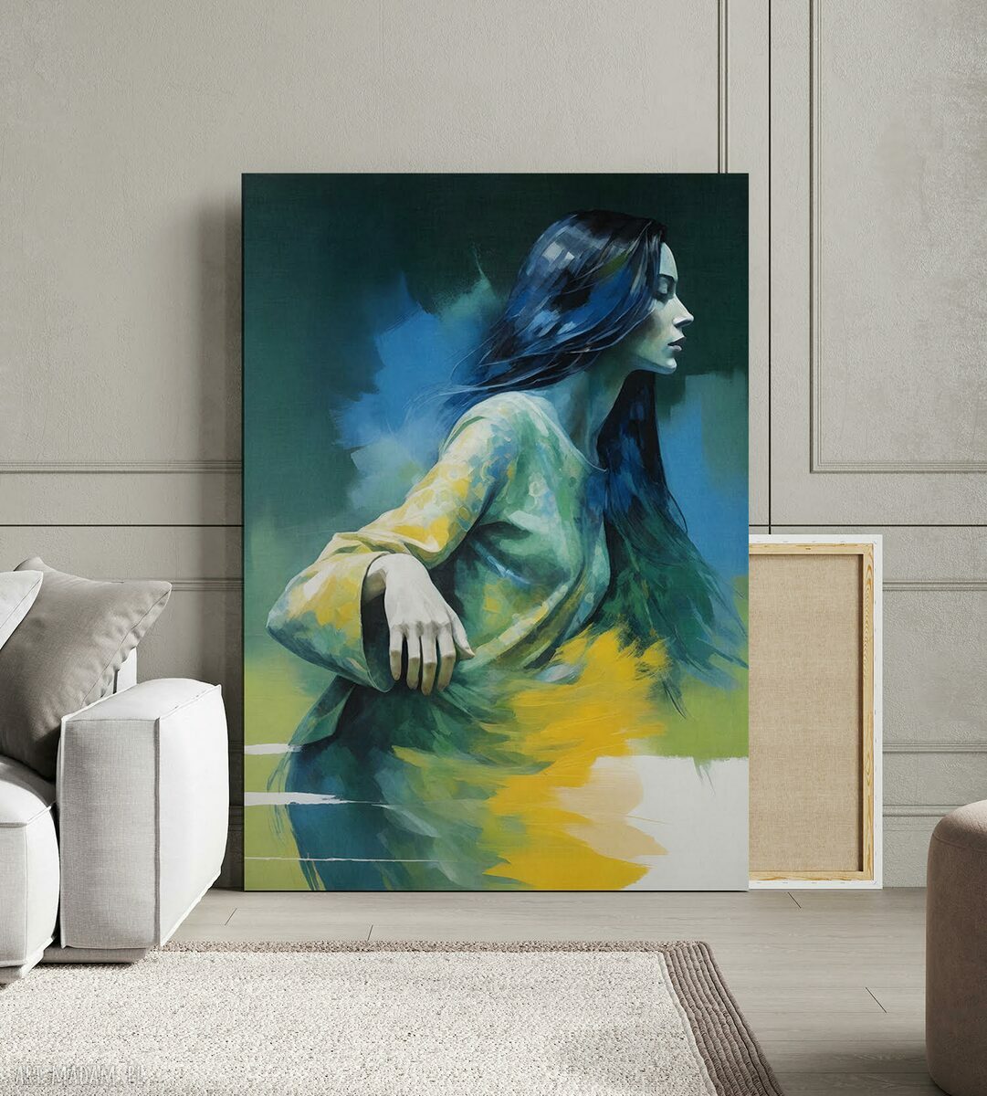 Plakat Kobieta Abstrakcja Kolorowa - format 61x91 cm