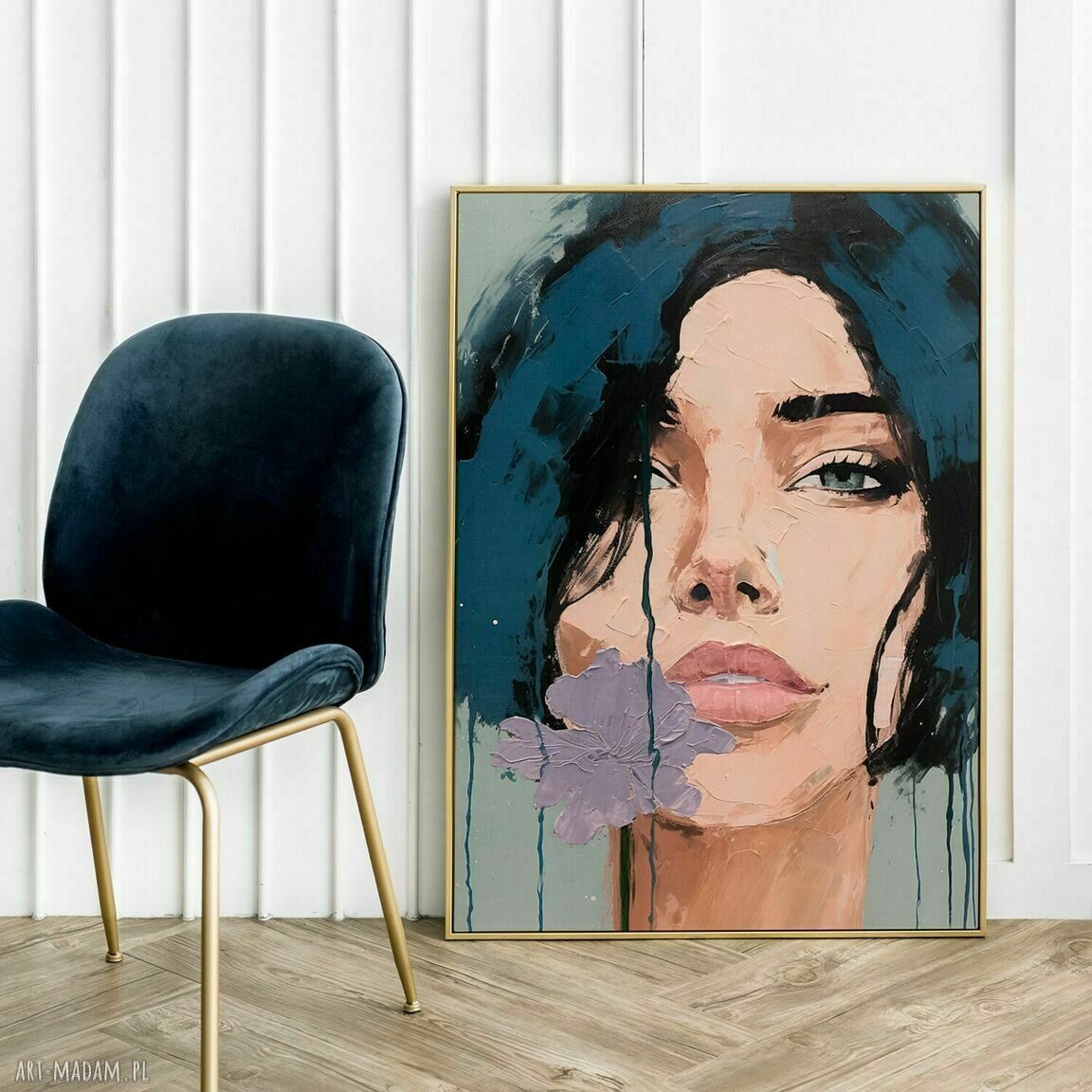 Plakat kobieta i dziewczyna - portret malarski 70x100 cm