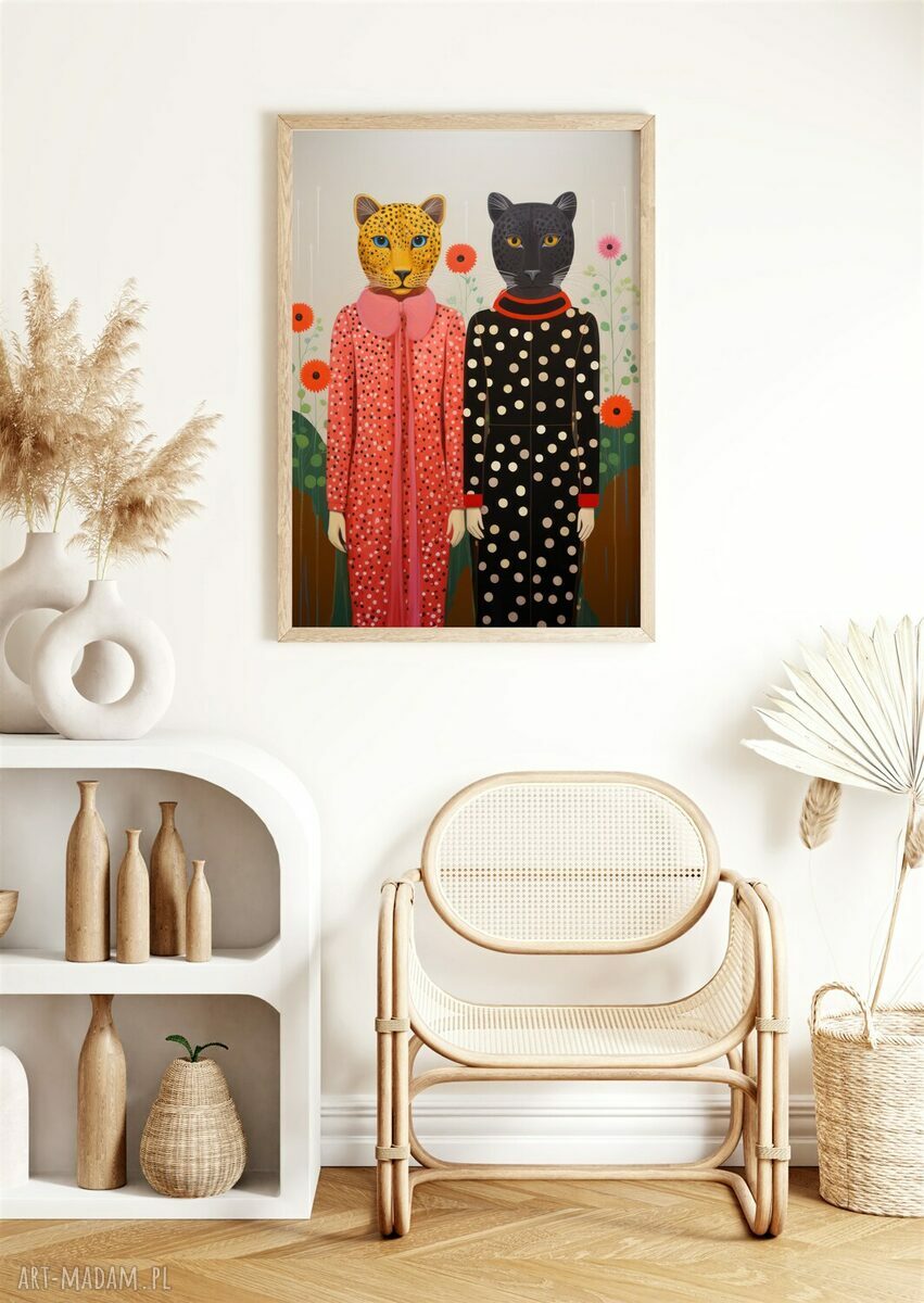 Plakat Koci duet 61x91 cm - kotki do Twojego wnętrza