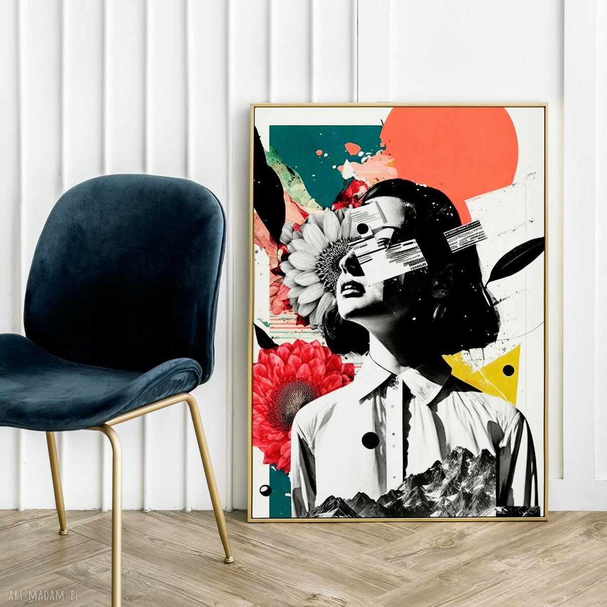 Plakat kolaż „Dziewczyna” kolor - format 30x40 cm