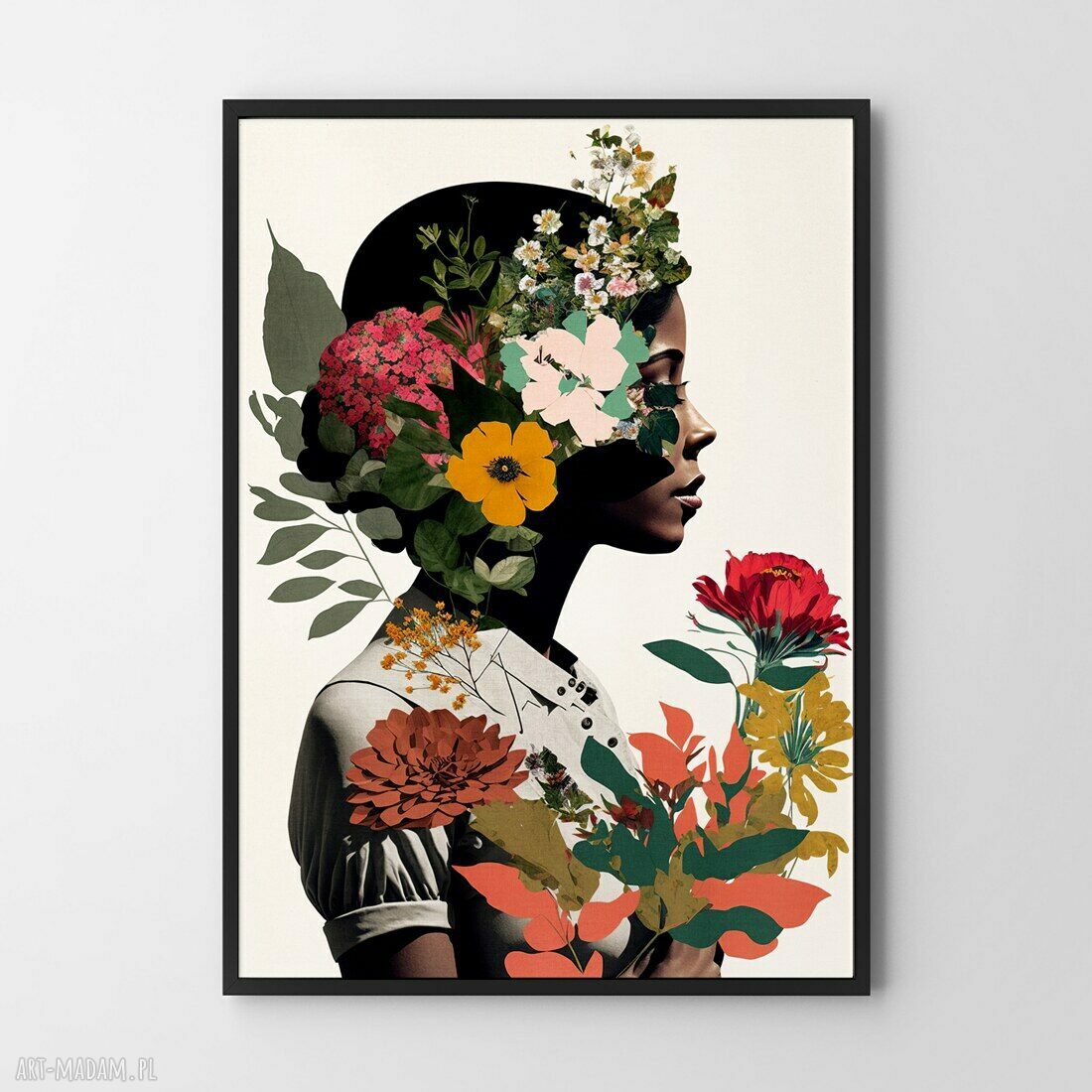 Plakat Kolaż z Profilu 50x70 cm - kobieca dekoracja ścienna do salonu