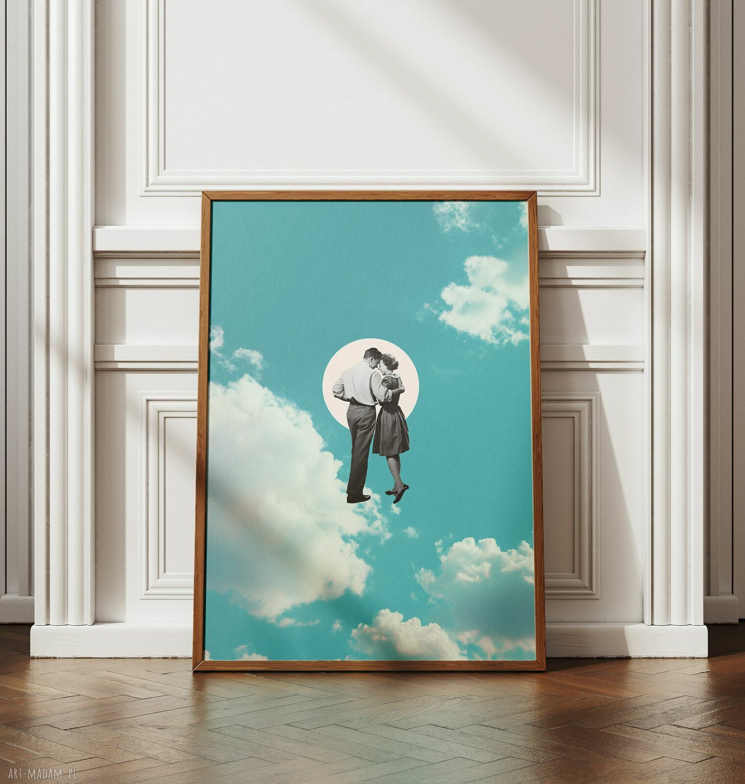 Plakat Zakochana Para - kolaż minimalistyczny 30x40 cm