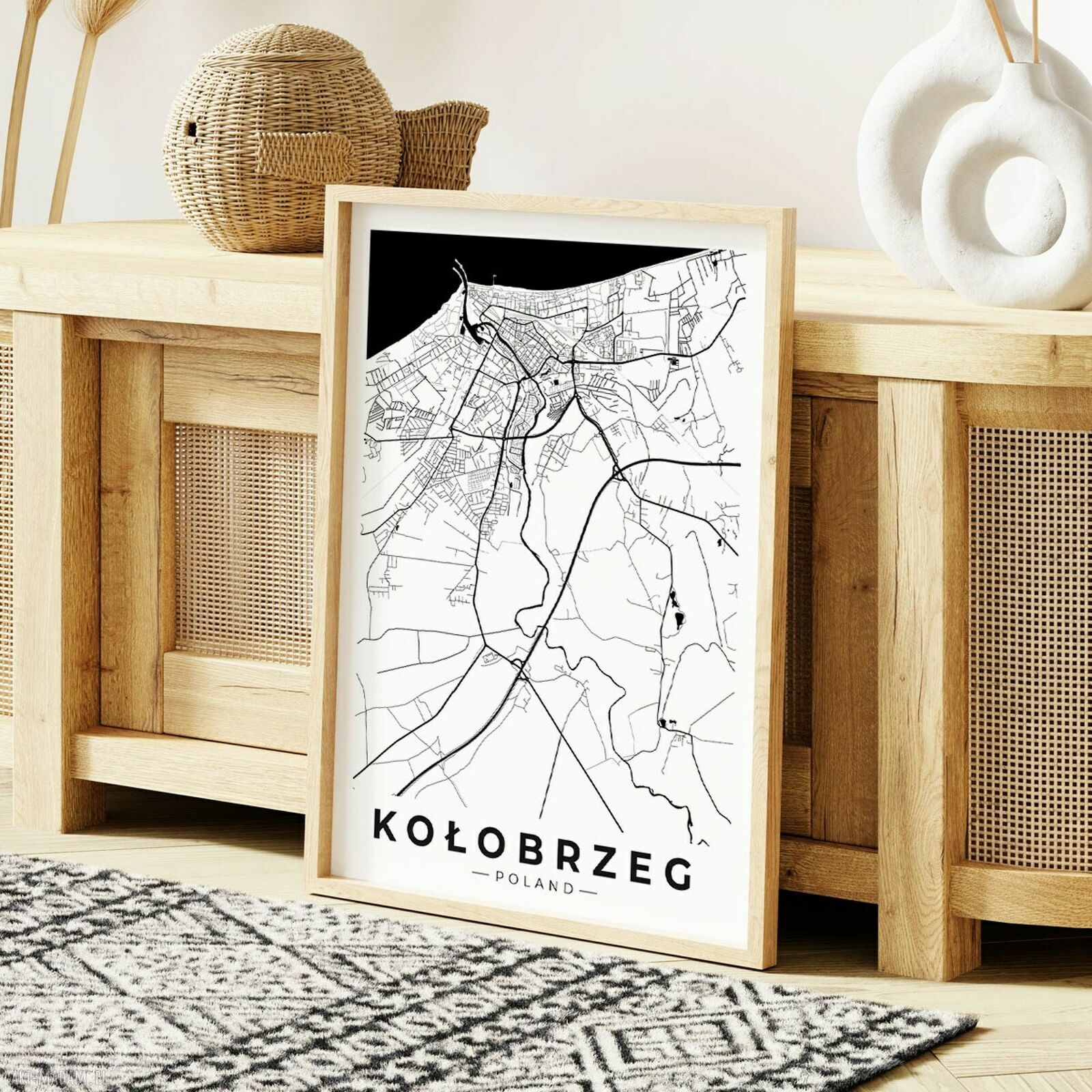 Plakat Kołobrzeg - mapa Kołobrzegu 61x91 cm