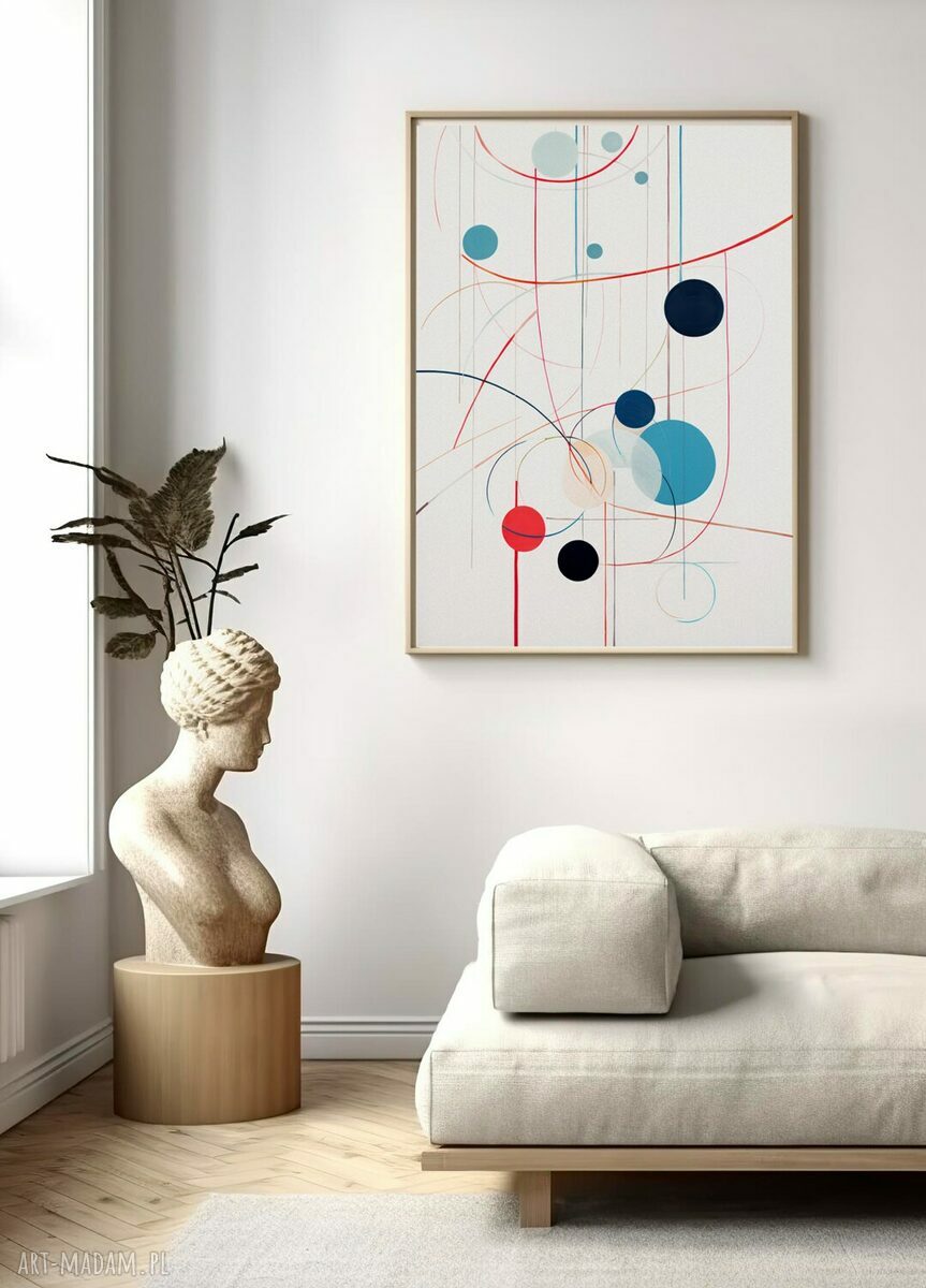 Kolorowa geometria - plakat A4 do salonu