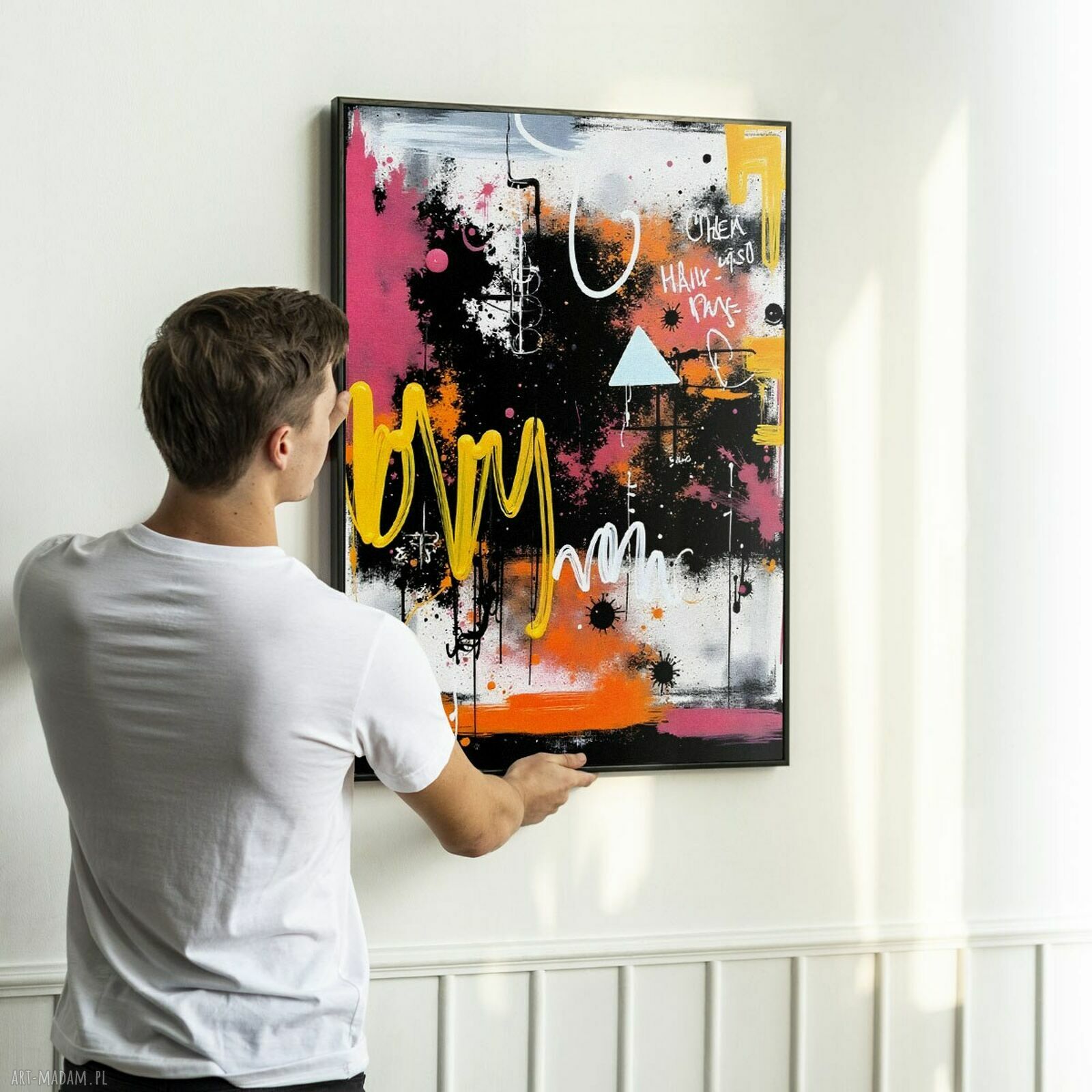 Plakat Kolorowa abstrakcja - format 50x70 cm - premium wydruk