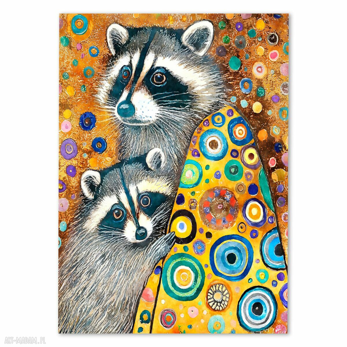 Kolorowy plakat z szopem 50x70 cm (2 -0309) - śmieszna grafika na ścianę