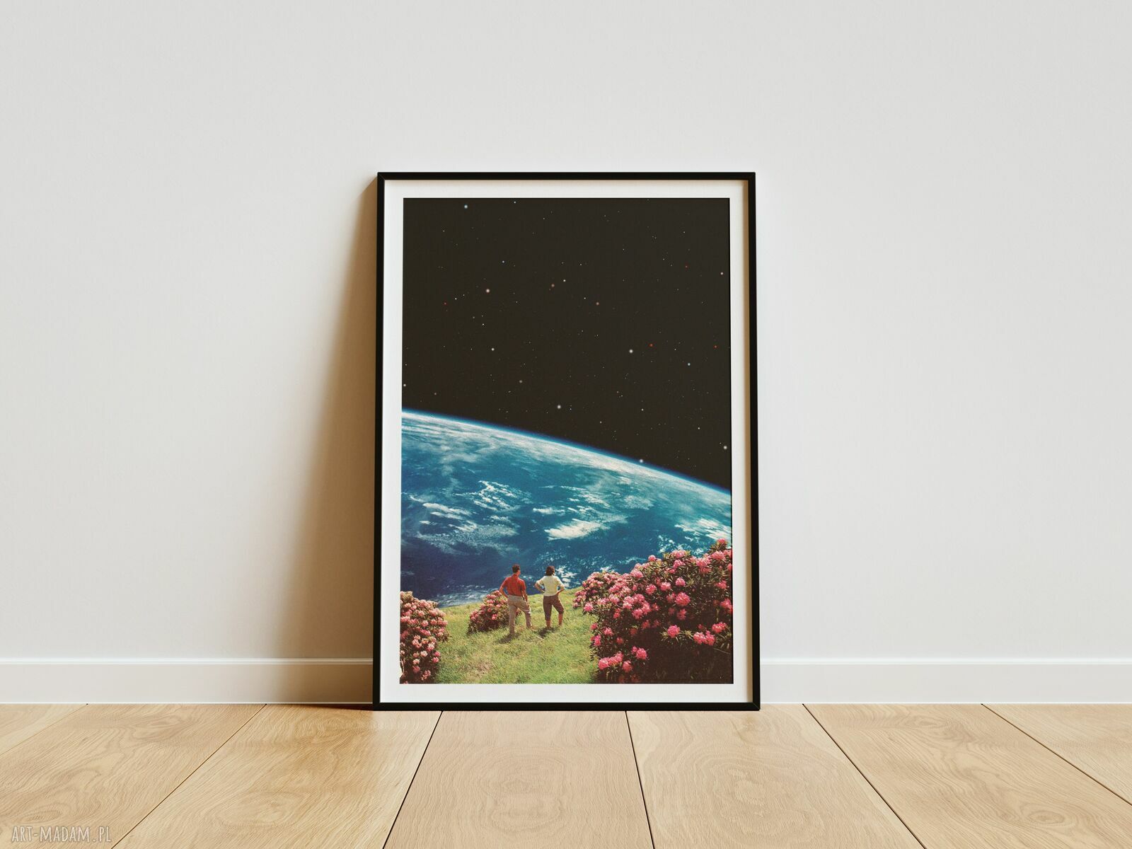 Kosmiczny spacer - plakat Fine Art A3 w stylu kolażu