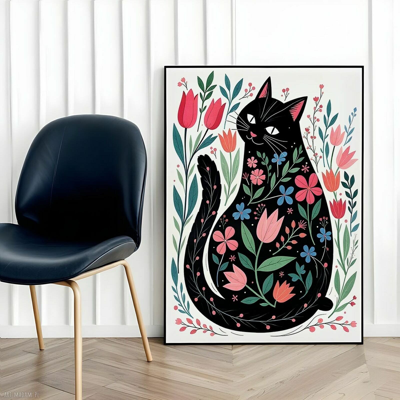 Plakat kot 50x70 cm z motywem kwiatów