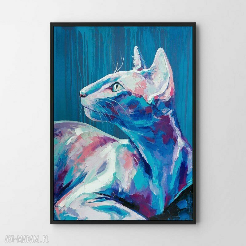 Plakat Kot Abstrakcja 40x50 cm