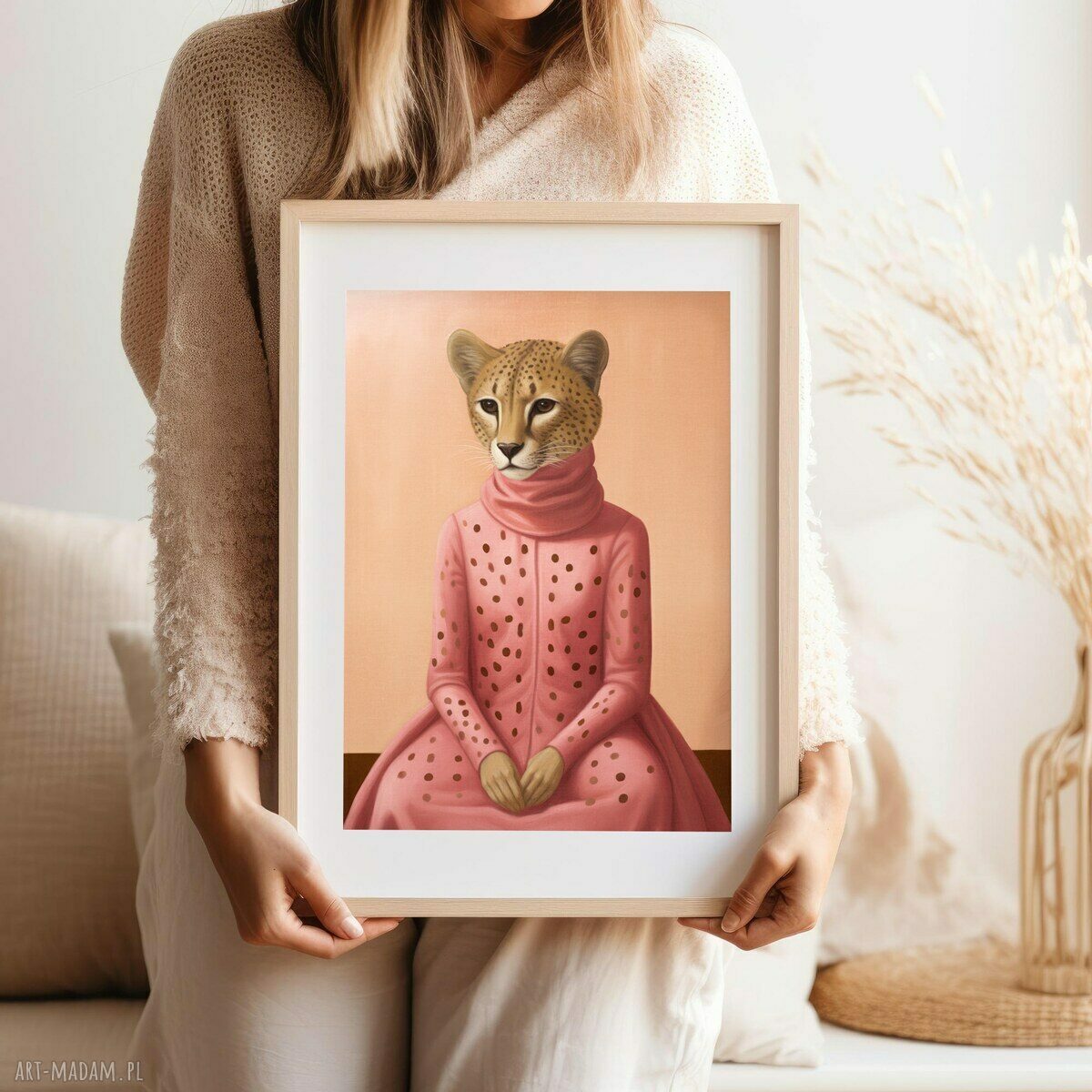 Kolorowy plakat z kotami 30x40 cm - Hogstudio