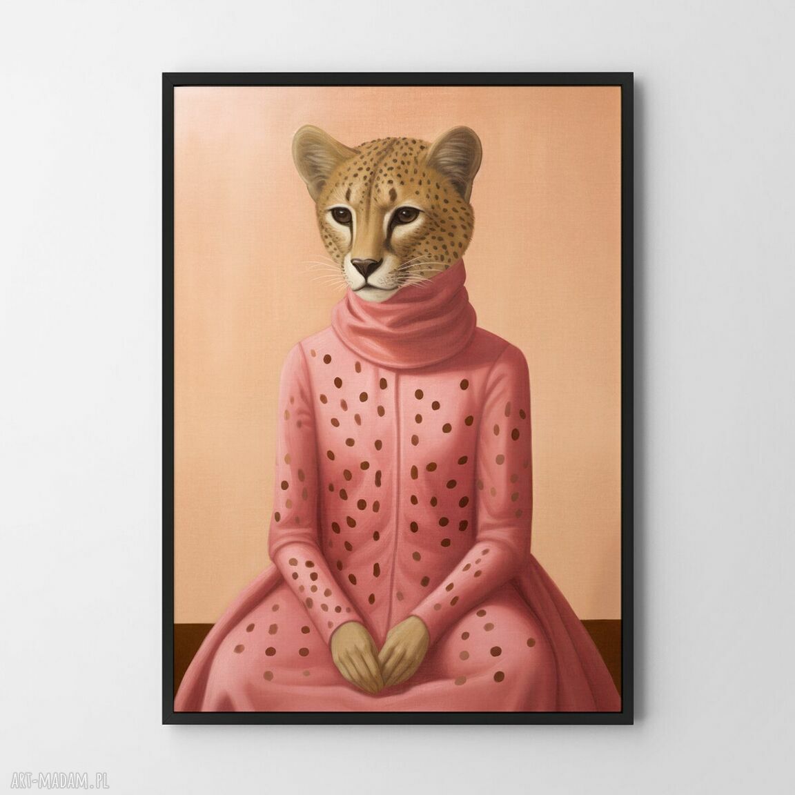 Kolorowy plakat Koty 50x70 cm - dekoracja do salonu i na prezent dla kobiety