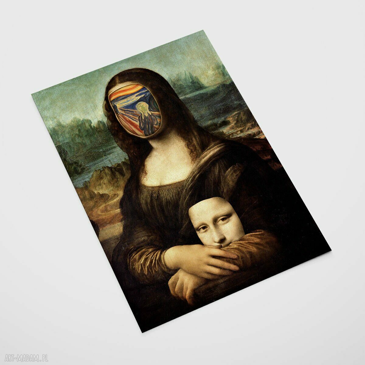 Plakat Krzyk Mony - format 30x40 cm (Mona Lisa Da Vinci)