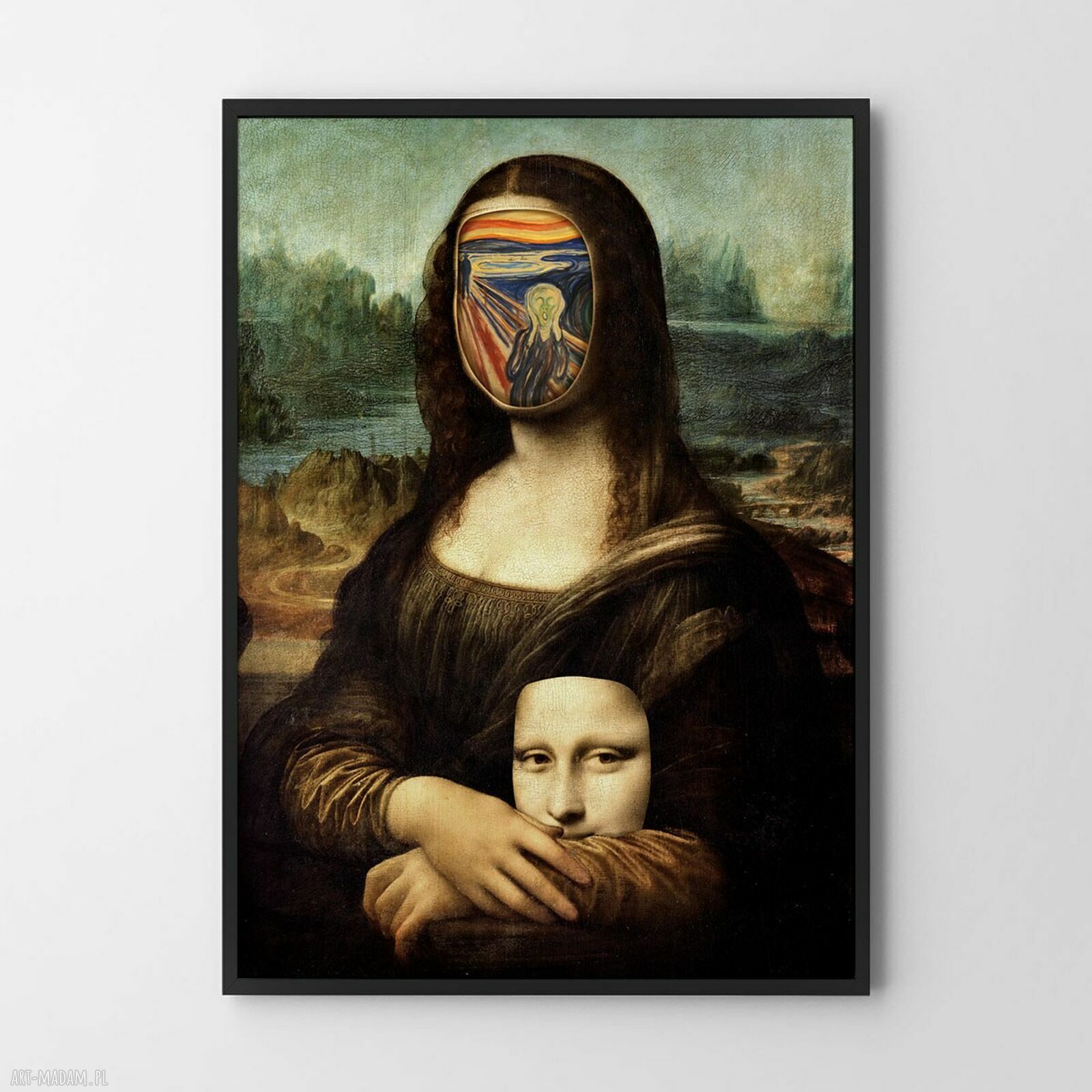 Plakat Krzyk Mony - format 30x40 cm Mona Lisa Da Vinci