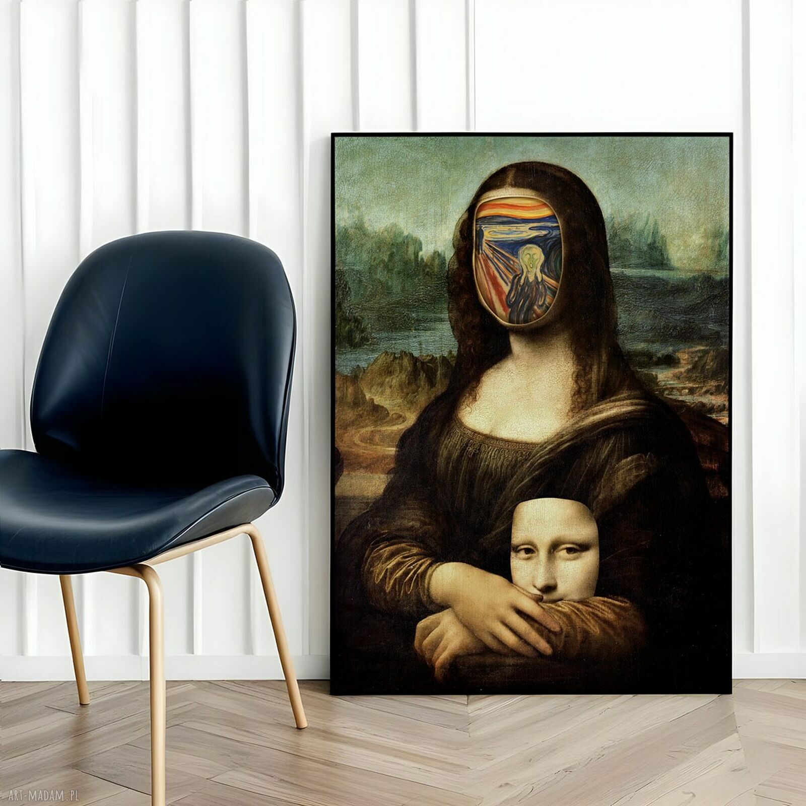 Plakat Krzyk Mony - format 50x70 cm Mona Lisa daVinci