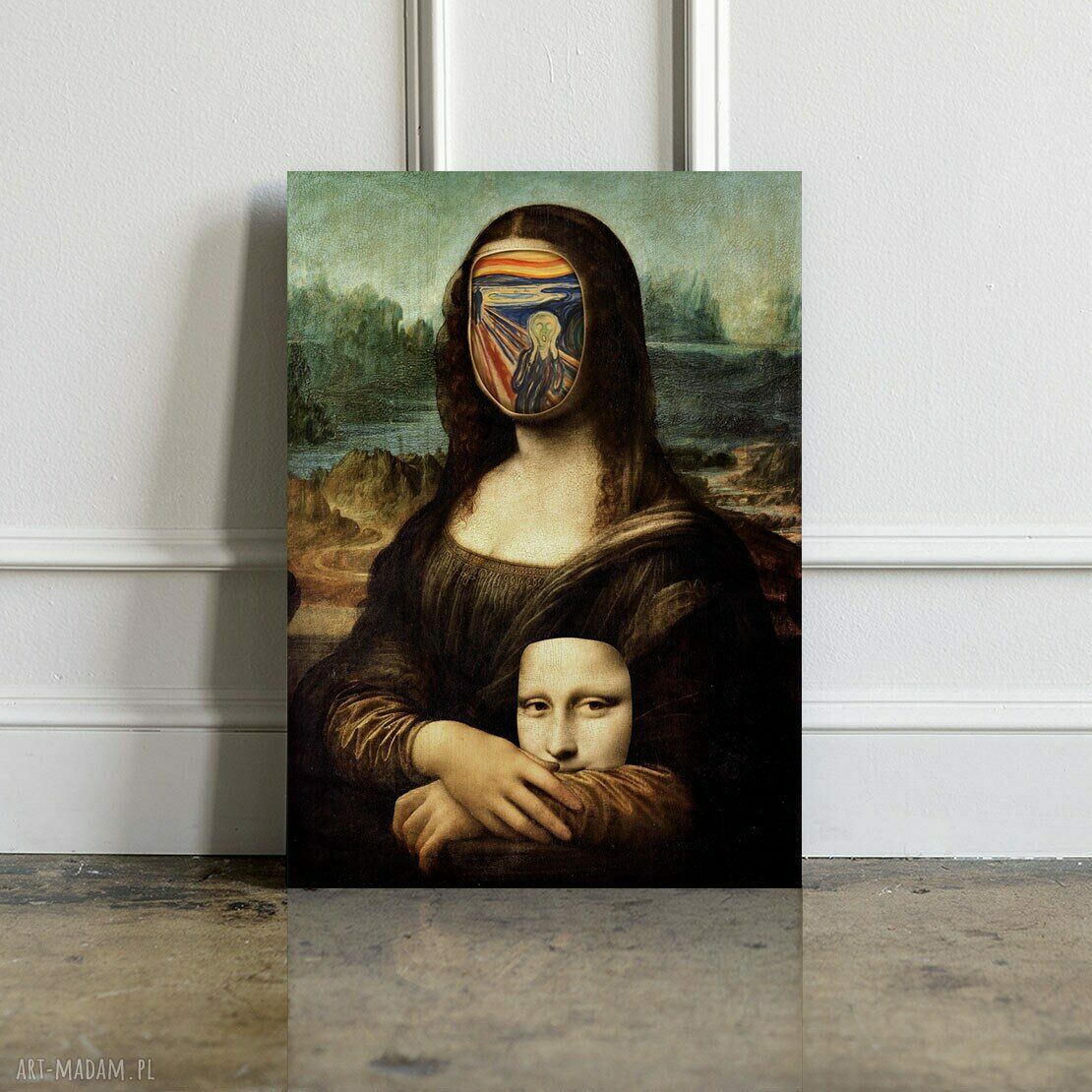 Plakat Krzyk Mony - format 30x40 cm (Mona Lisa Da Vinci)