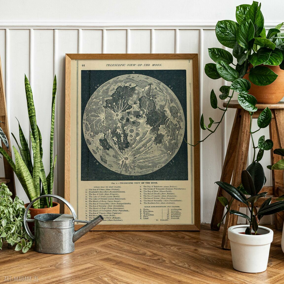 Plakat Księżyc Retro Vintage 30x40 cm - grafika na ścianę