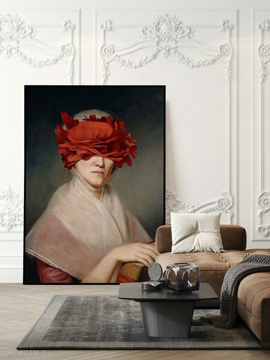 Plakat Lady Papaver 30x40 cm - kwiaty, kobieta i maki