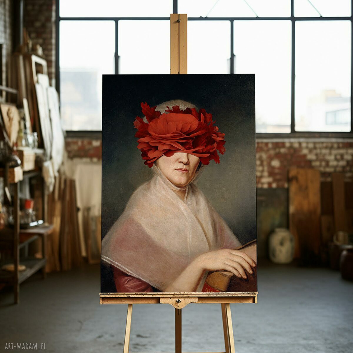 Plakat Lady Papaver 30x40 cm - kwiaty, kobieta i maki