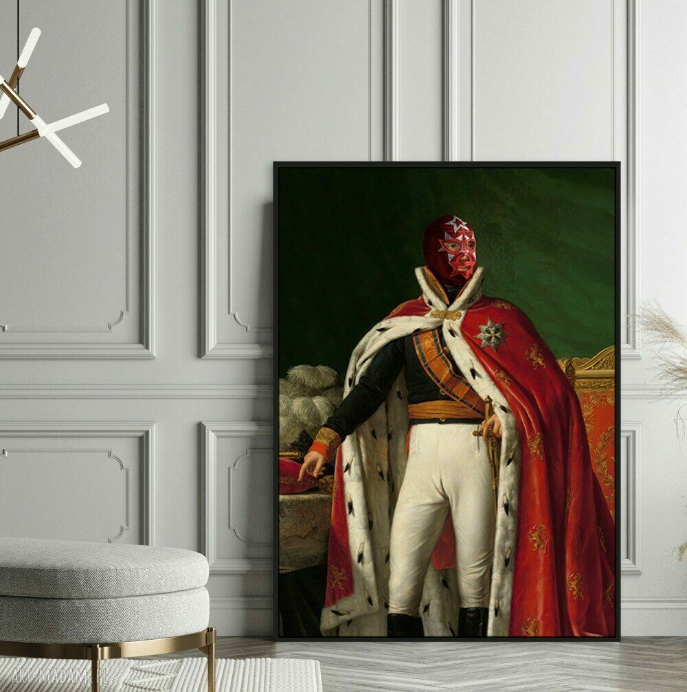 Plakat Luchadore 50x70 cm - sztuka do Twojego wnętrza