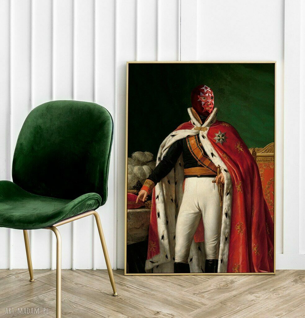 Plakat Luchadore 30x40 cm - nowoczesna sztuka Hogstudio