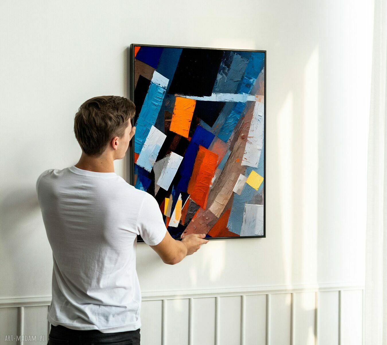 Plakat malarska abstrakcja 40x50 cm - nowoczesny wzór do Twojego wnętrza