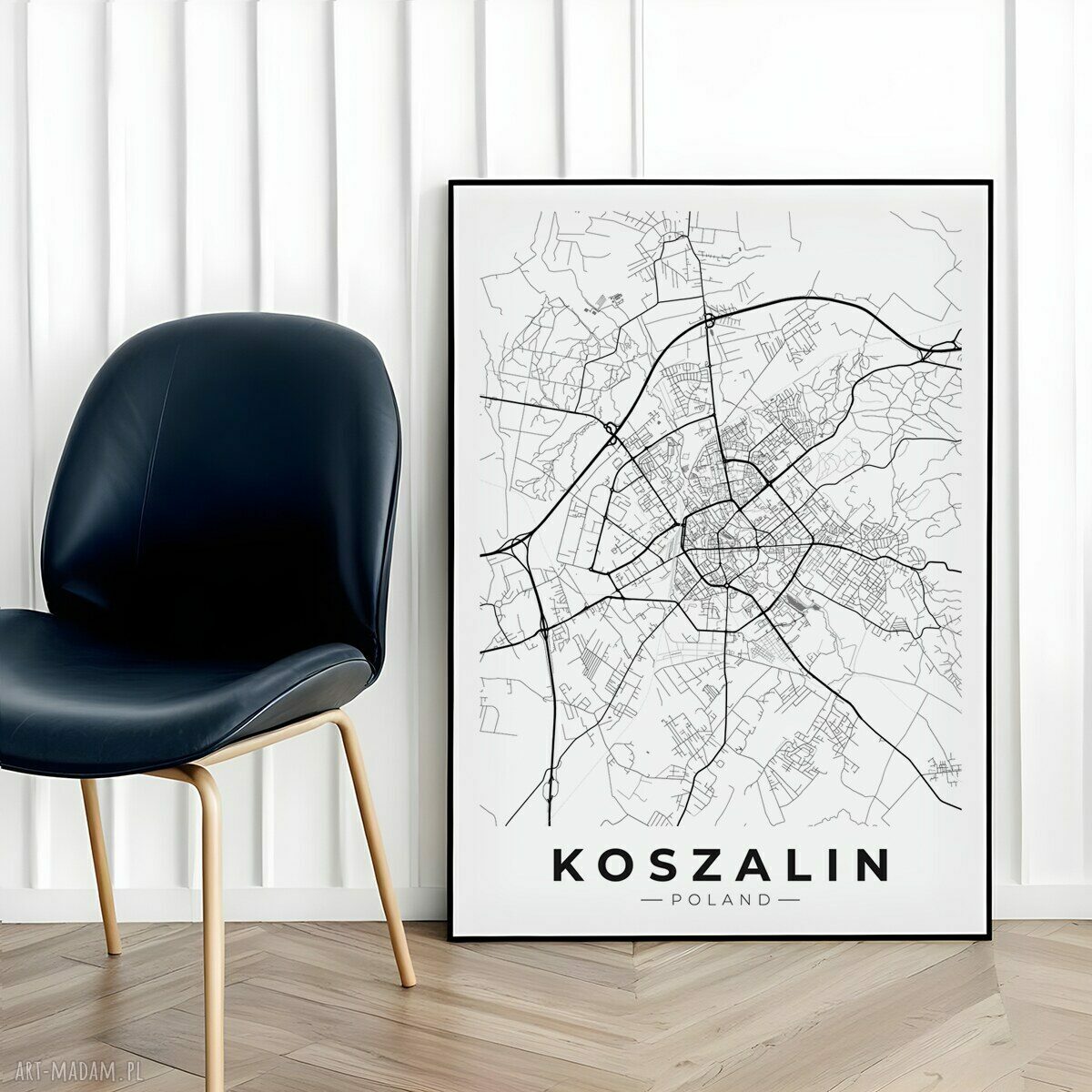 Plakat Mapa Koszalin 30x40 cm - mapy miast
