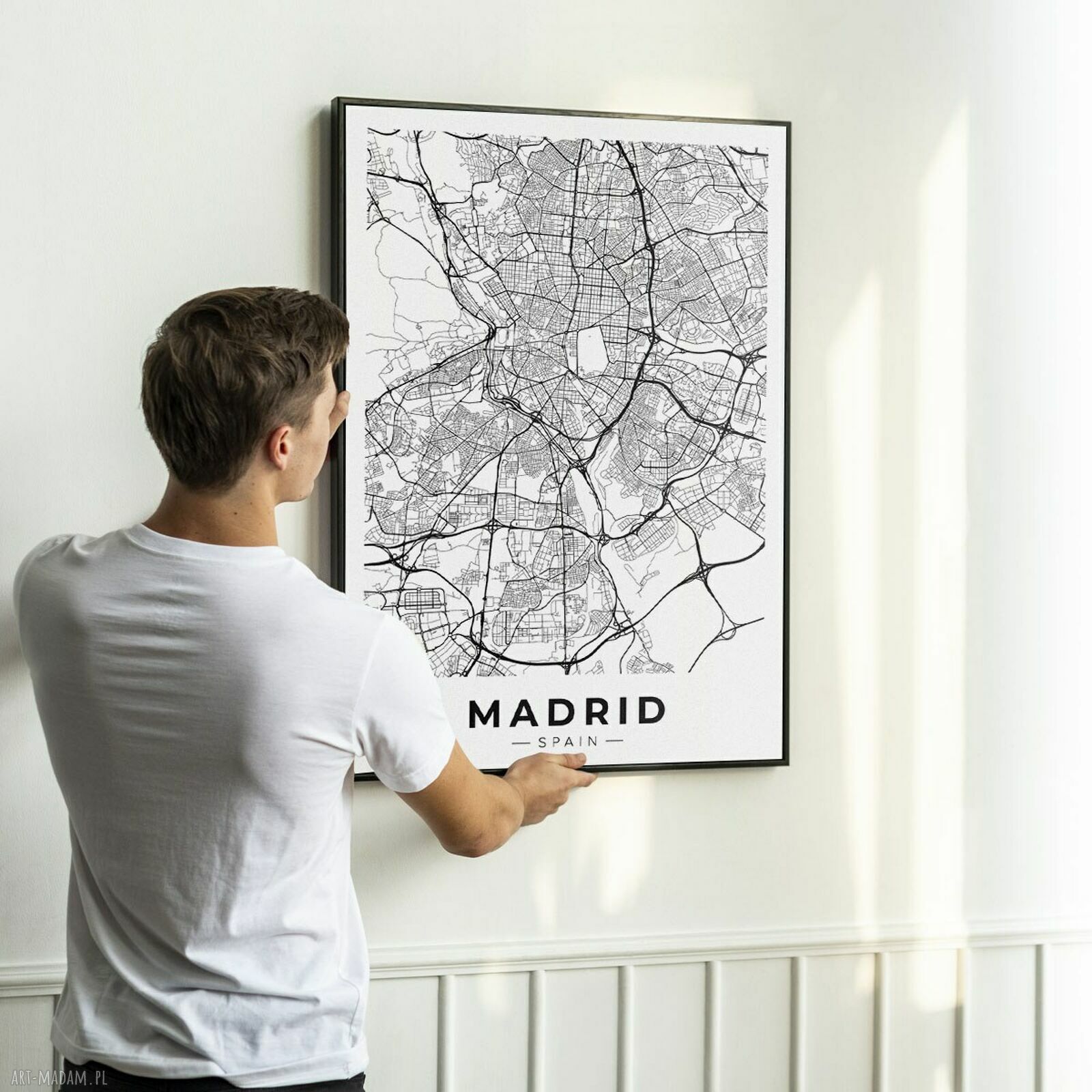 Plakat mapa Madryt 50x70 cm B2 do biura