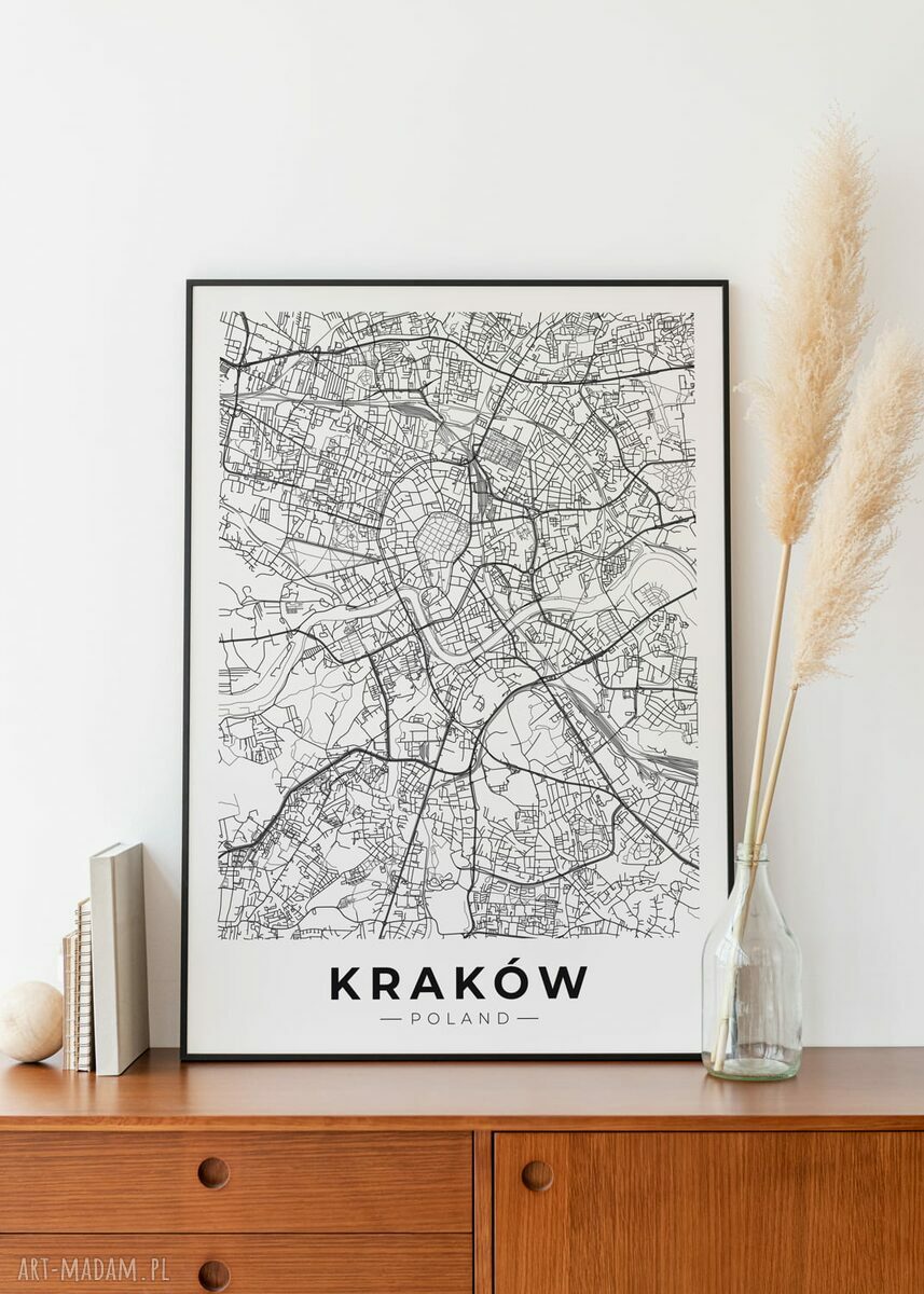 Plakat Mapa Krakowa - format 30x40 cm