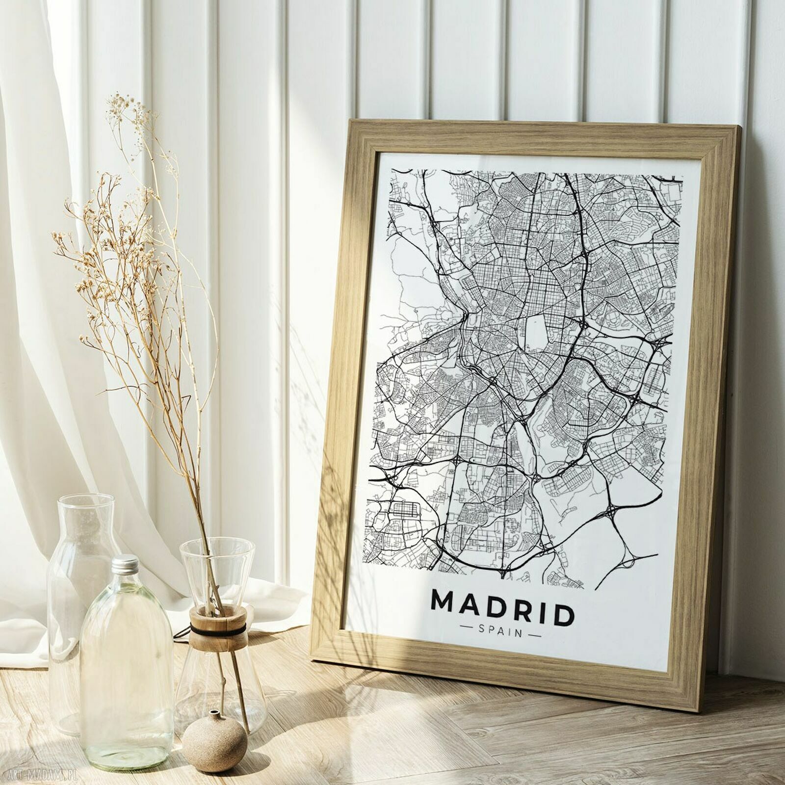 Plakat mapa Madryt 50x70 cm B2 do biura