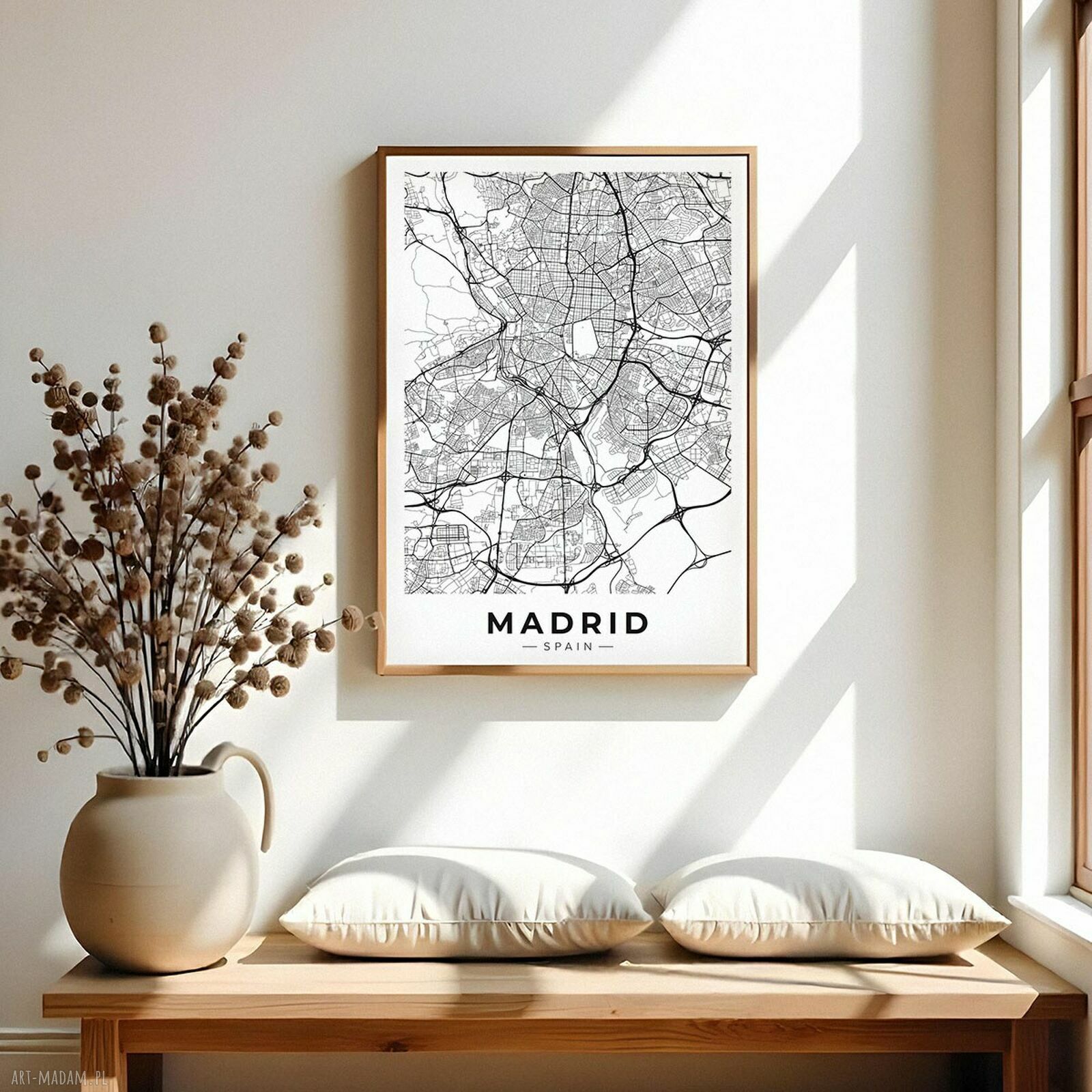 Plakat mapa Madryt - format 40x50 cm