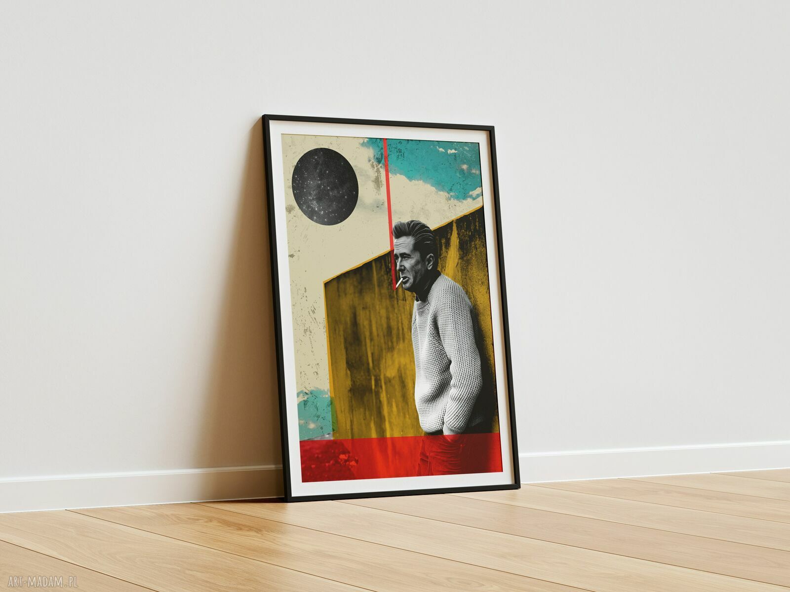 Plakat Marek Hłasko A3 29,7x42 cm - retro kolaż polska literatura