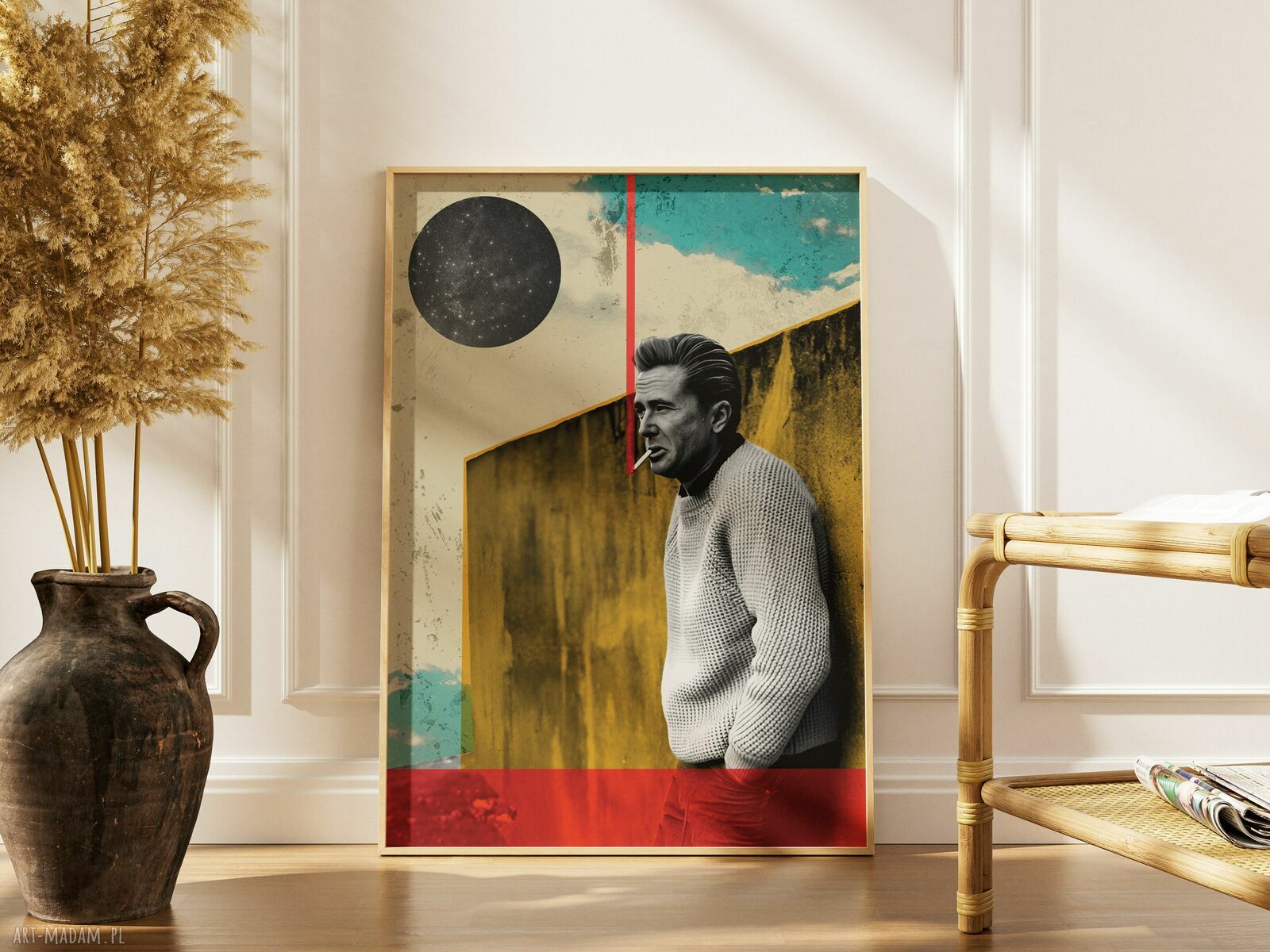 Plakat Marek Hłasko A3 29,7x42 cm - retro kolaż polska literatura