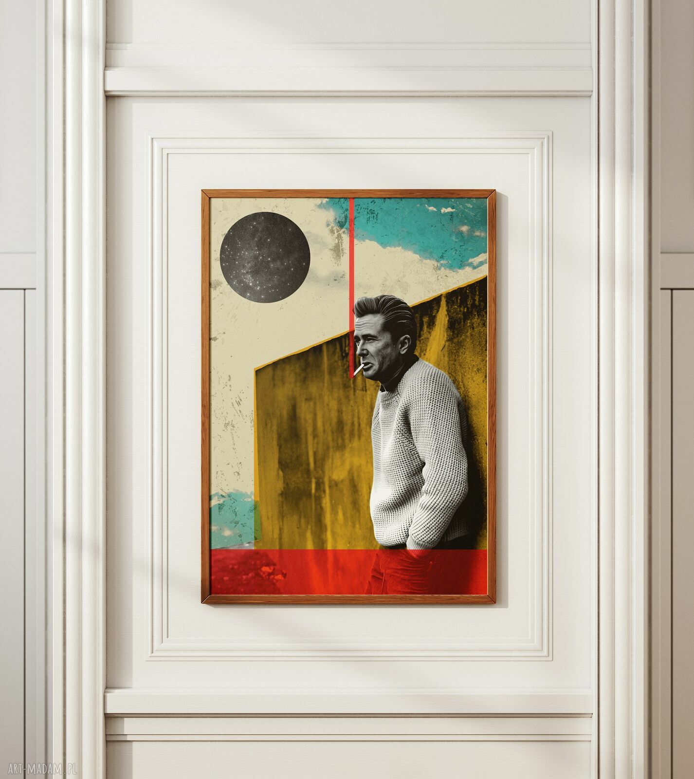 Plakat Marek Hłasko A3 29,7x42 cm - retro kolaż polska literatura