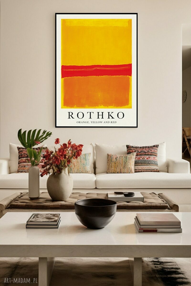 Plakat Mark Rothko Yellow Red Orange 30x40 cm - dekoracja ścienna do salonu