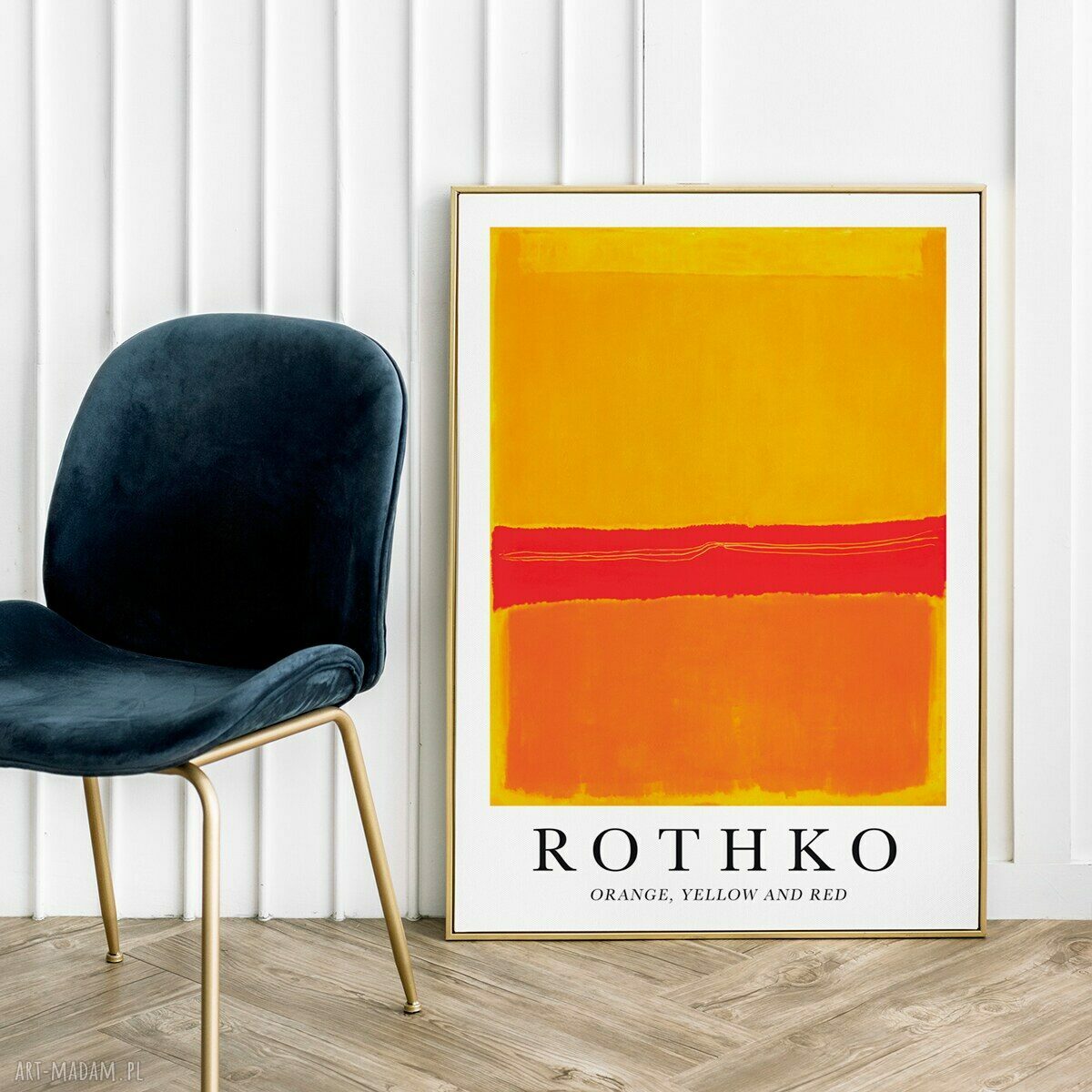 Plakat Mark Rothko Yellow Red Orange 30x40 cm - dekoracja ścienna do salonu