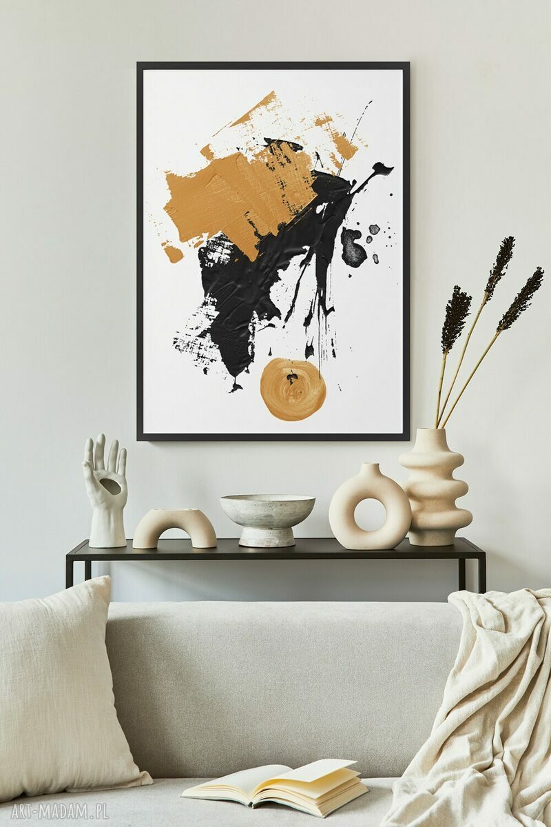 Plakat dla kobiety Mazy brudne złoto - format 50x70 cm