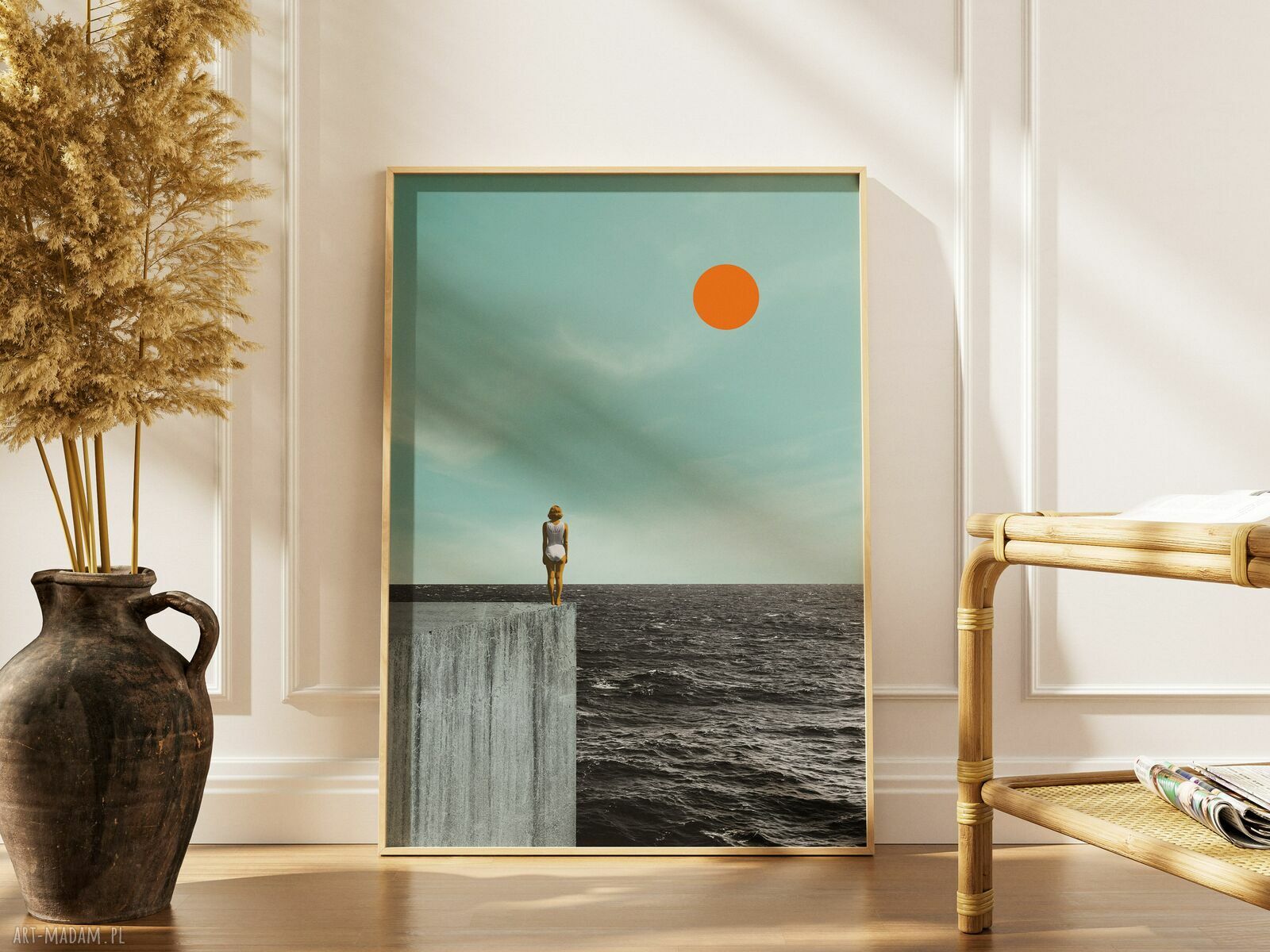 Plakat Miło Cię widzieć A2 - 42x59,4 cm - ocean i prezent dla podróżnika