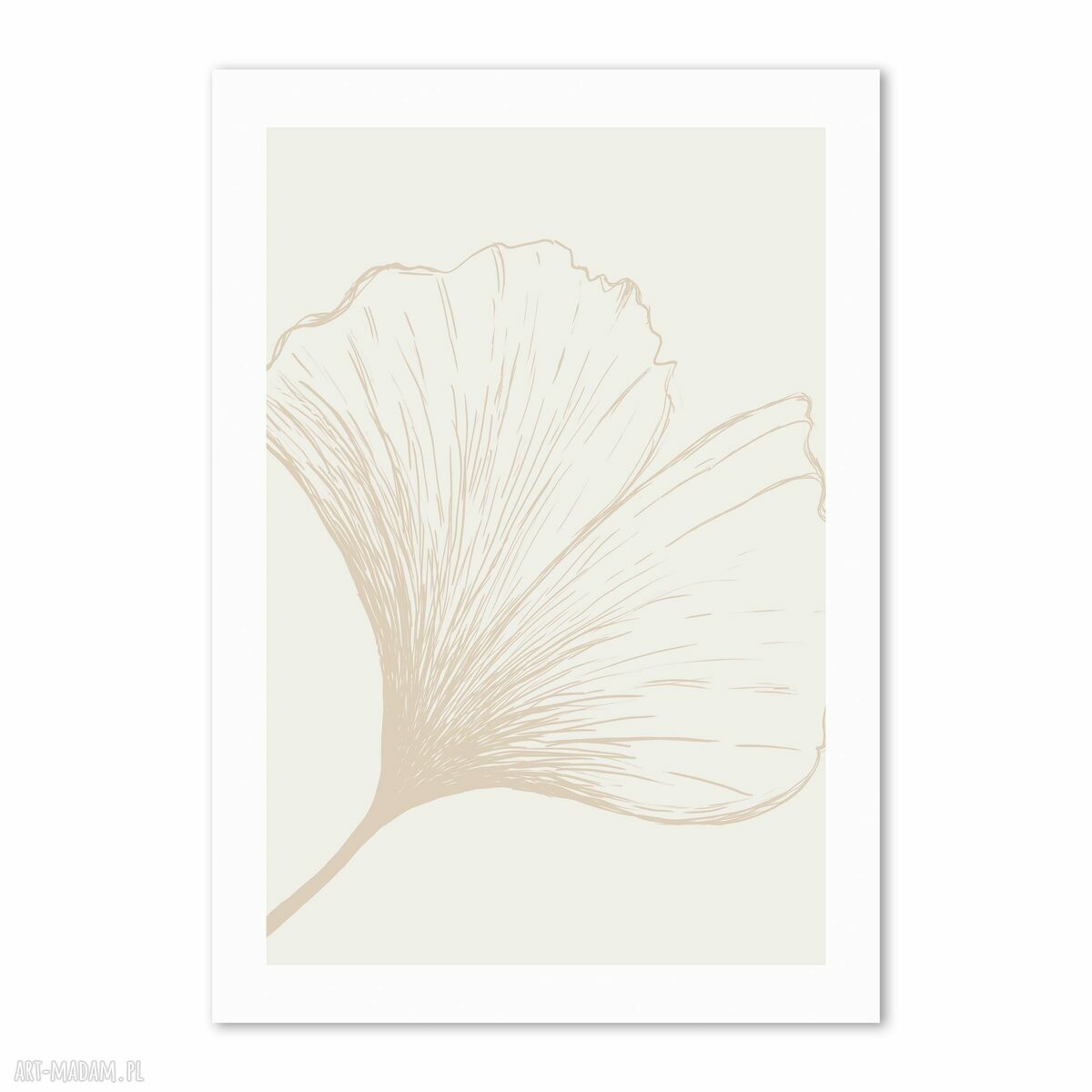 Minimalistyczny plakat Natura Boho II 50x70 cm - liść