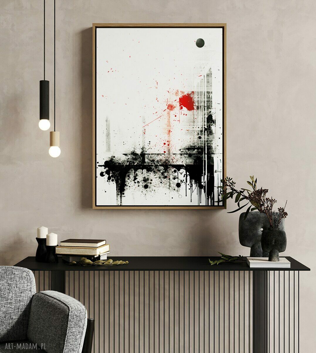 Plakat minimalistyczna abstrakcja 40x50 cm - Hogstudio (bez ramy)