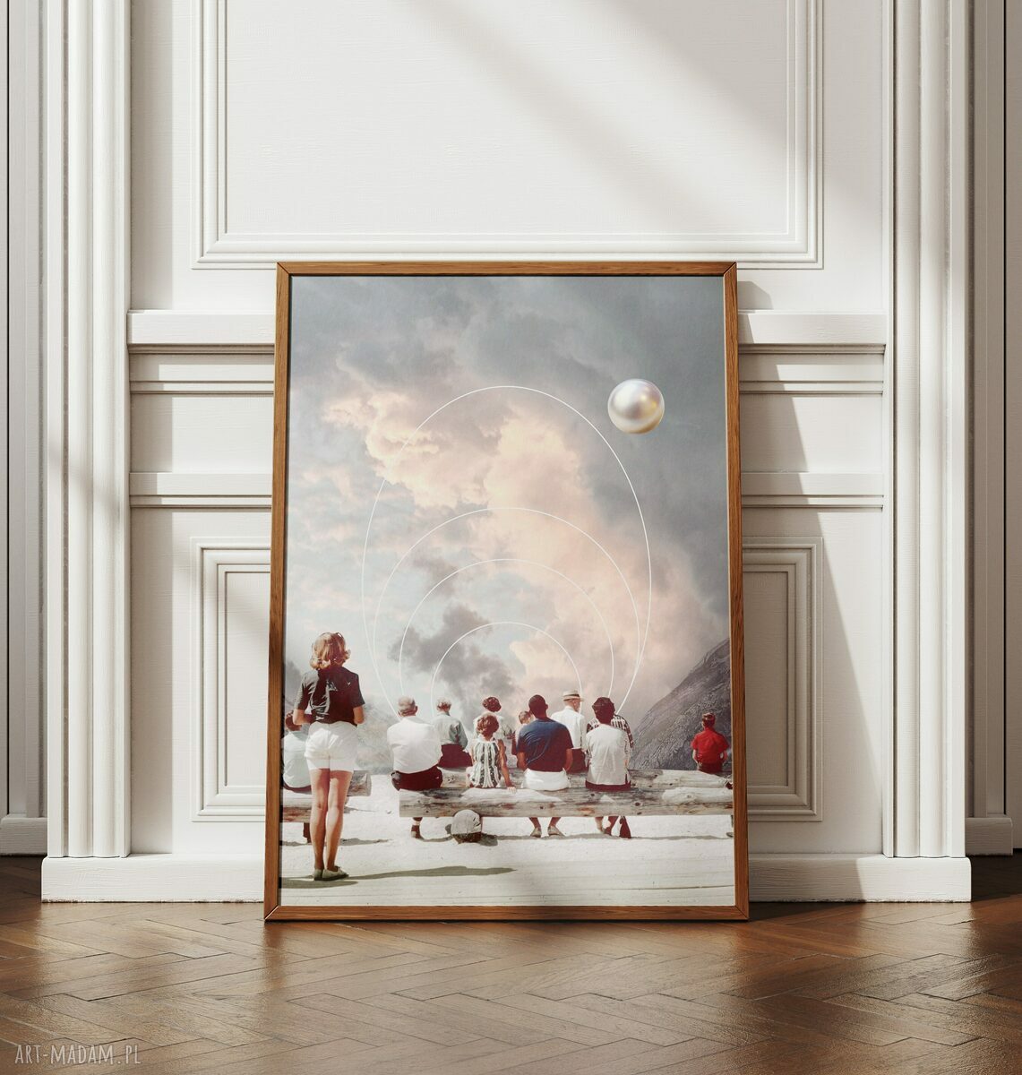 Plakat minimalistyczny Perła - Kolaż Fine Art A3